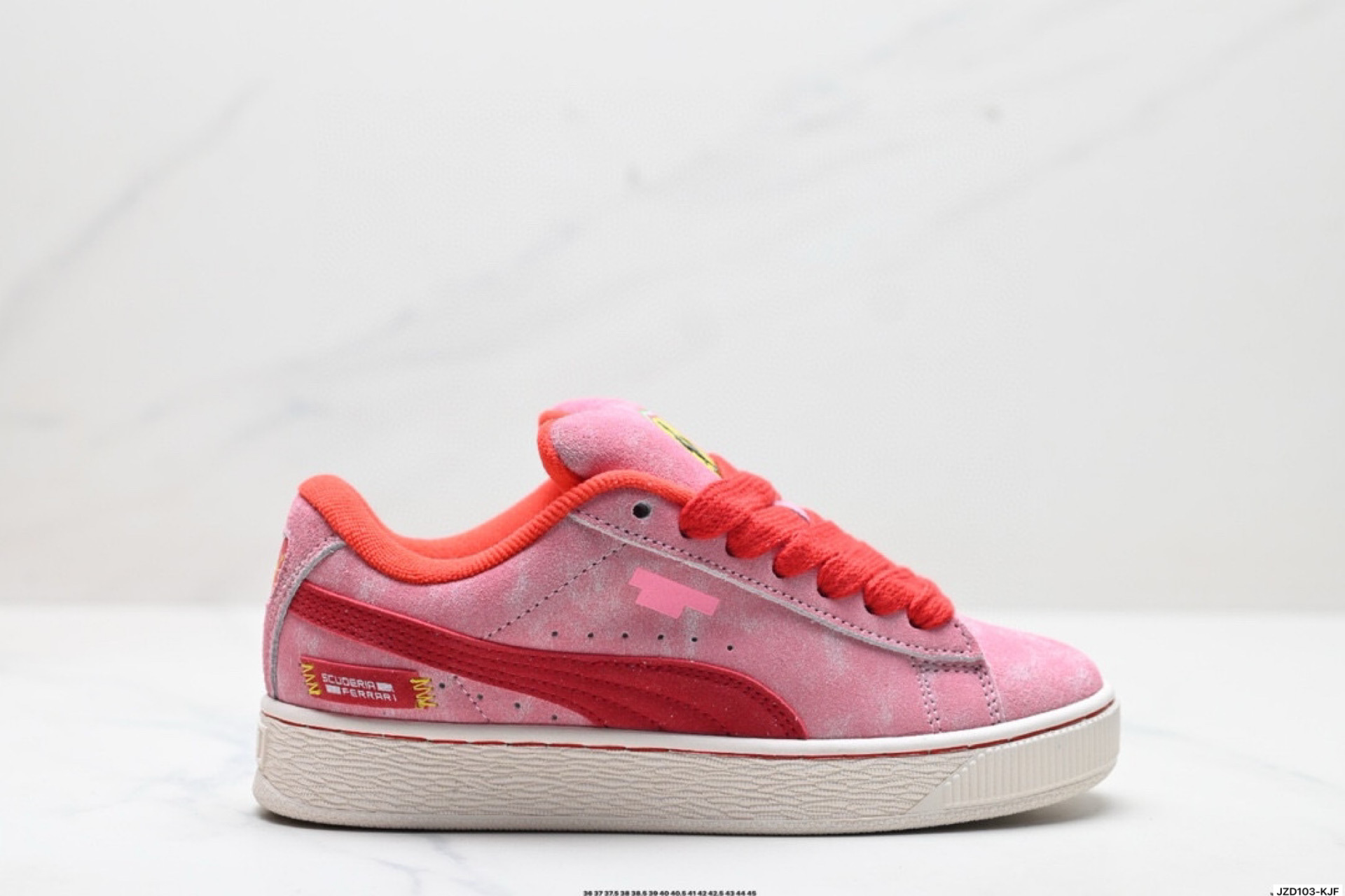 150 Ferrari x Puma Suede XL复古单品 彪马 防滑耐磨低帮德训板鞋  380220-02