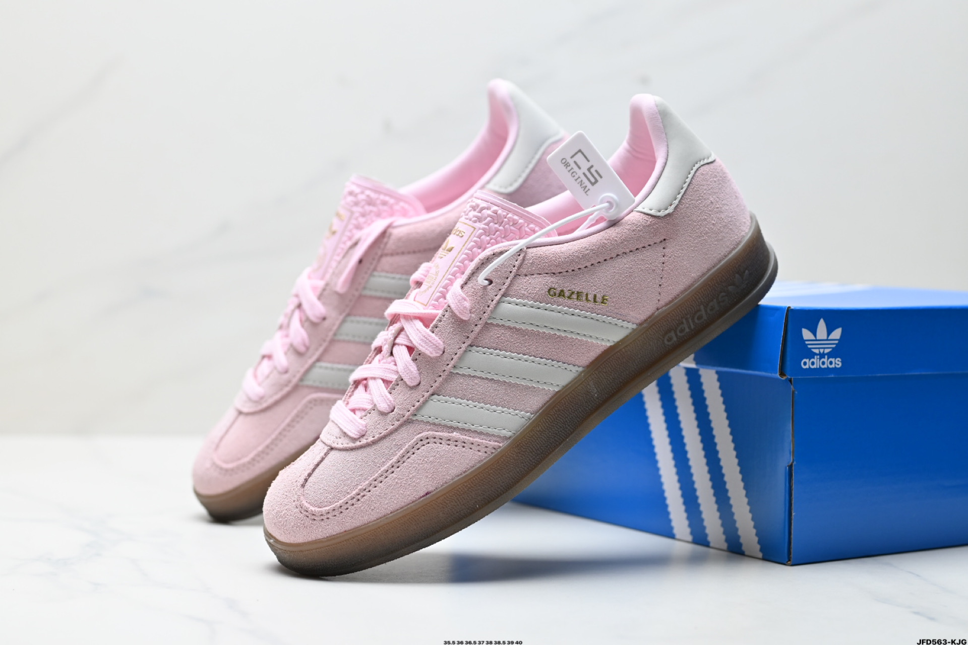 180 adidas Originals Gazelle Indoor 三叶草休闲防滑耐磨低帮板鞋  JI2716