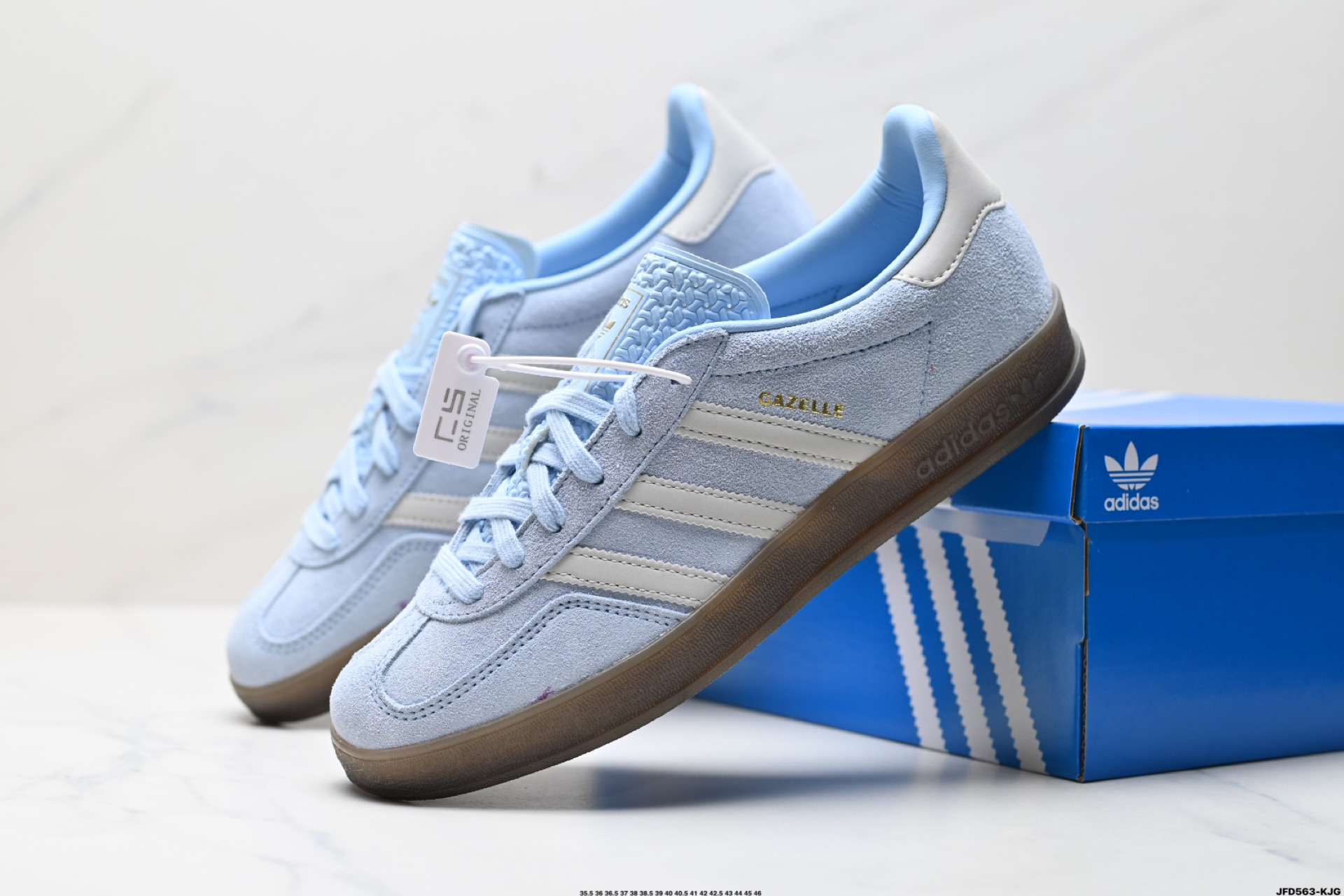 180 adidas Originals Gazelle Indoor 三叶草休闲防滑耐磨低帮板鞋 JI2717