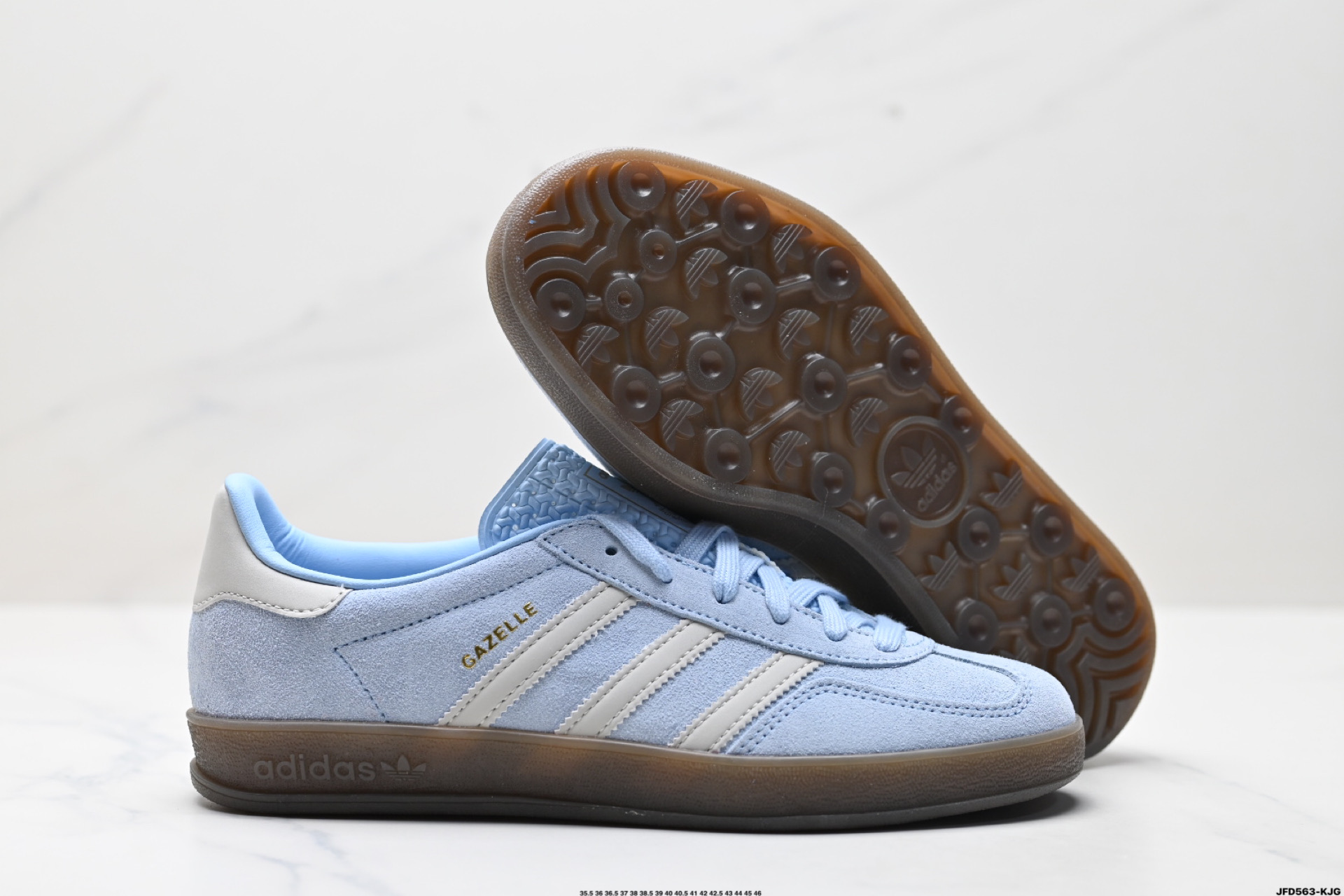 180 adidas Originals Gazelle Indoor 三叶草休闲防滑耐磨低帮板鞋 JI2717