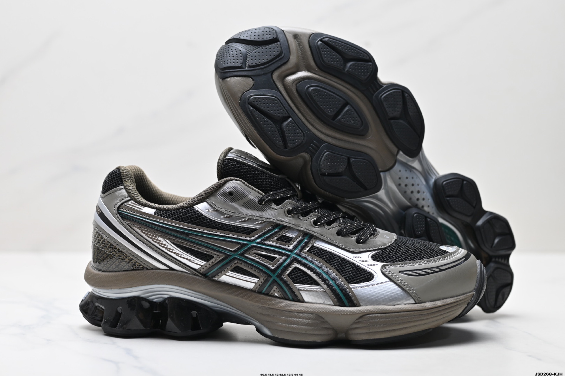 210 Asics Gel-Kinetic Fluent 亚瑟士 复古休闲运动鞋厚底增高老爹鞋 1203A591-001