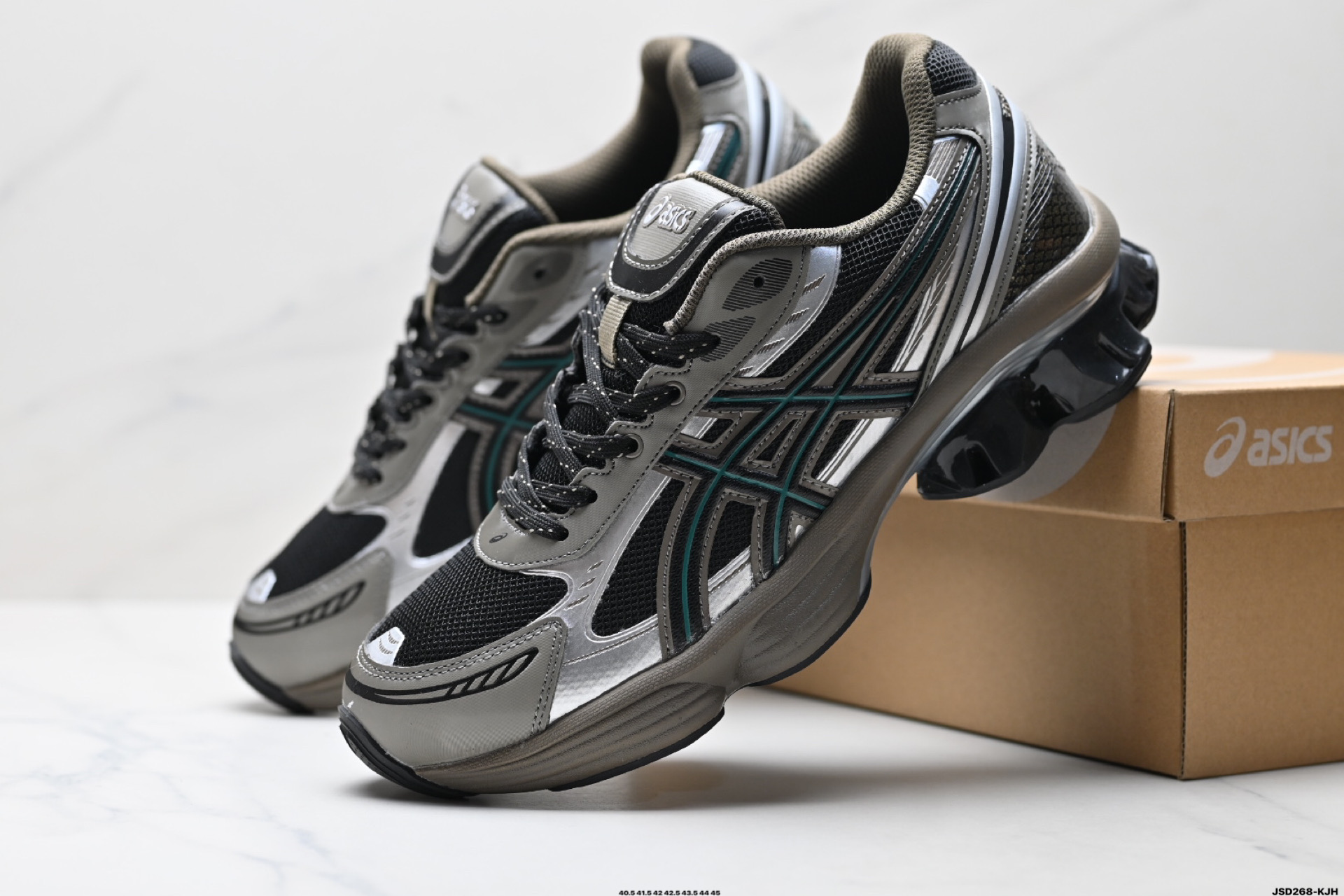 210 Asics Gel-Kinetic Fluent 亚瑟士 复古休闲运动鞋厚底增高老爹鞋 1203A591-001