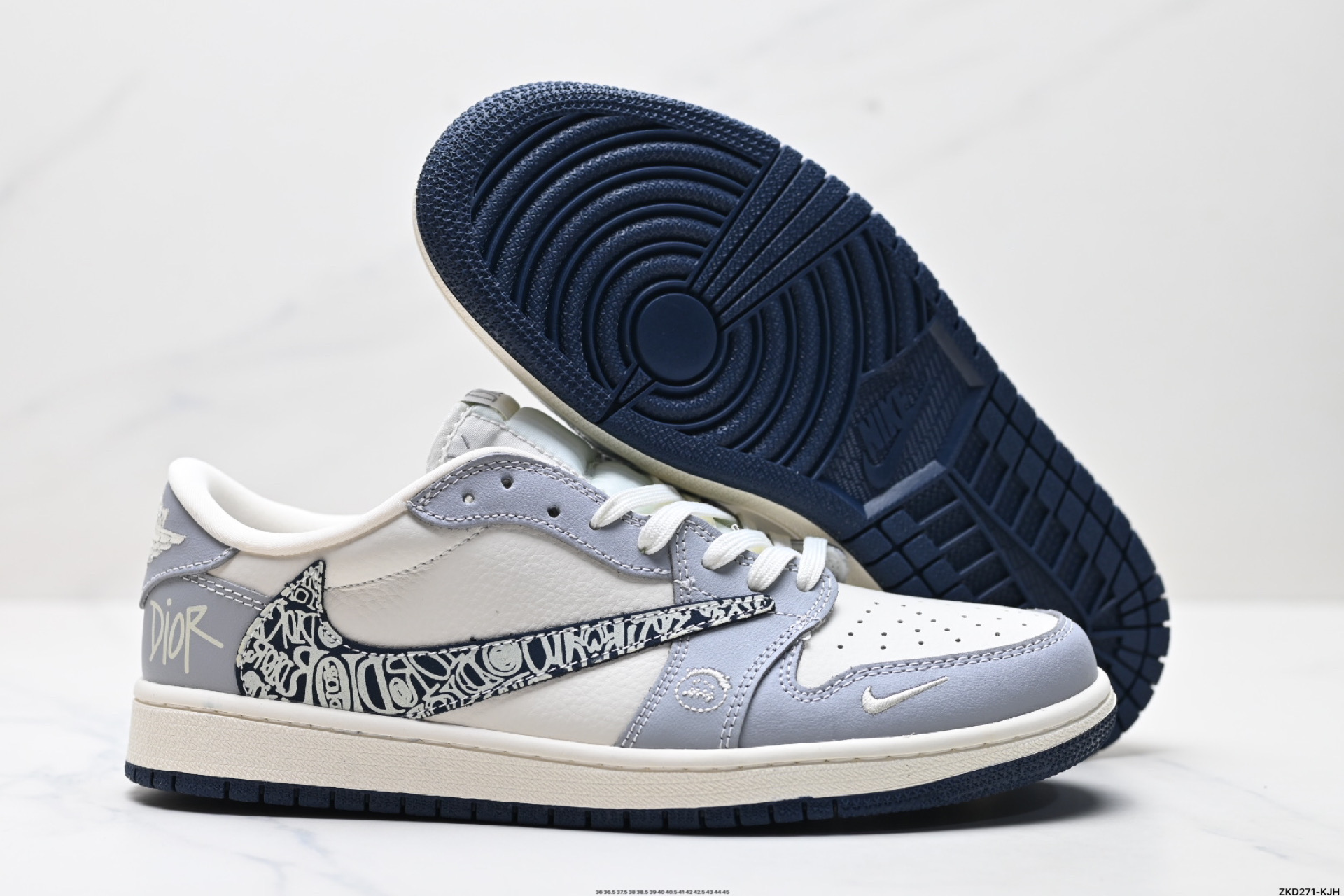 280 AJ1倒勾Travis Scott x Air Jordan 1 ” Reverse Mocha “ AJ1乔1 TS 闪电 联名倒钩 低帮文化篮球鞋 XS2024-023
