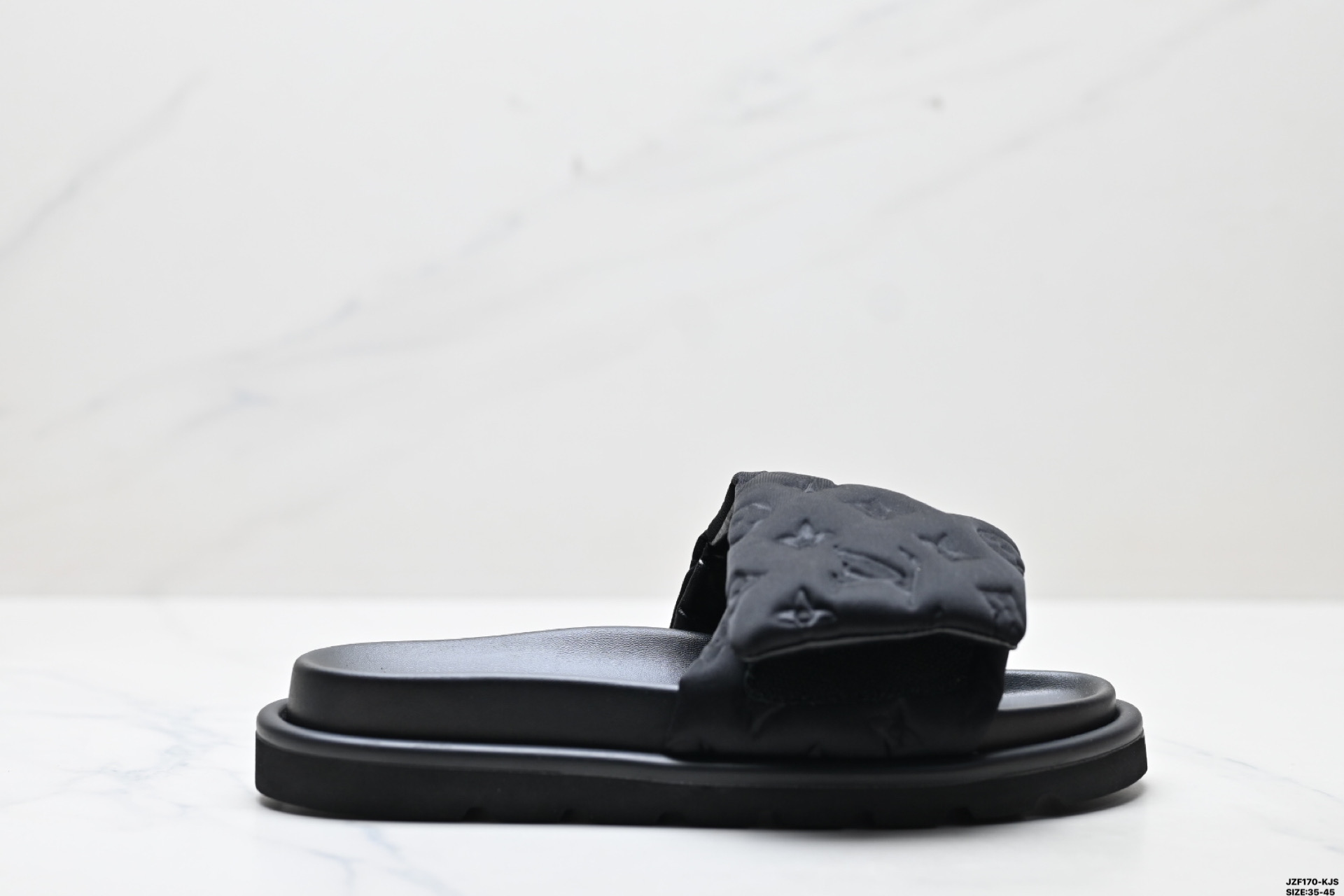 Louis Vuitton Pool Pillow Comfort Flat Sandal Monogram Embossed Black 2 i1744905822479 3483 0 0