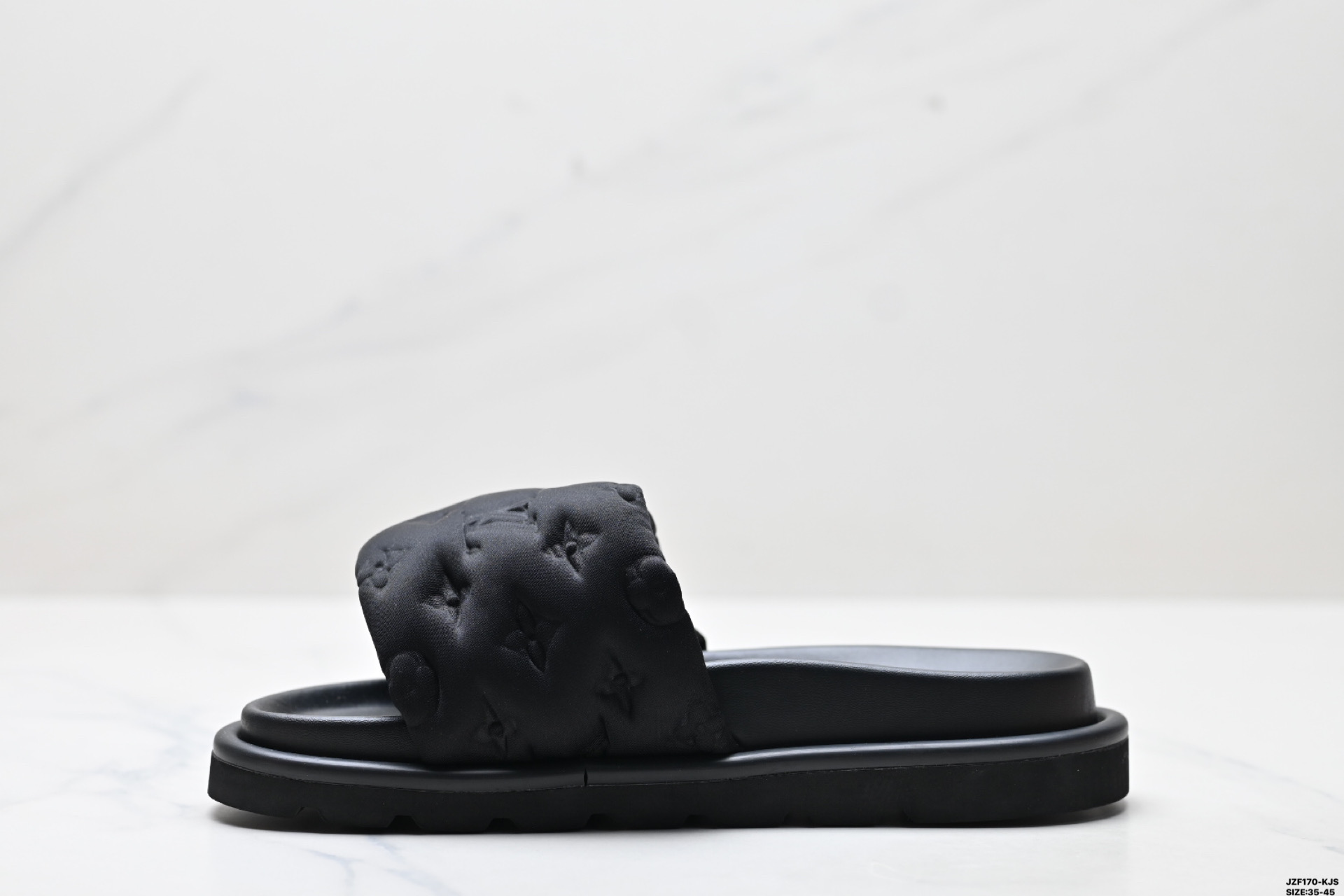 Louis Vuitton Pool Pillow Comfort Flat Sandal Monogram Embossed Black 4 i1744905822479 7815 0 2