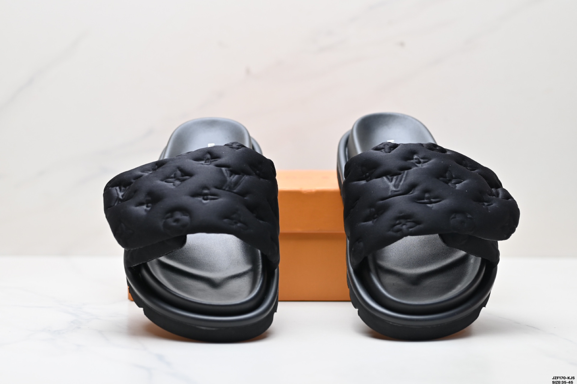 Louis Vuitton Pool Pillow Comfort Flat Sandal Monogram Embossed Black 5 i1744905822479 9508 0 3