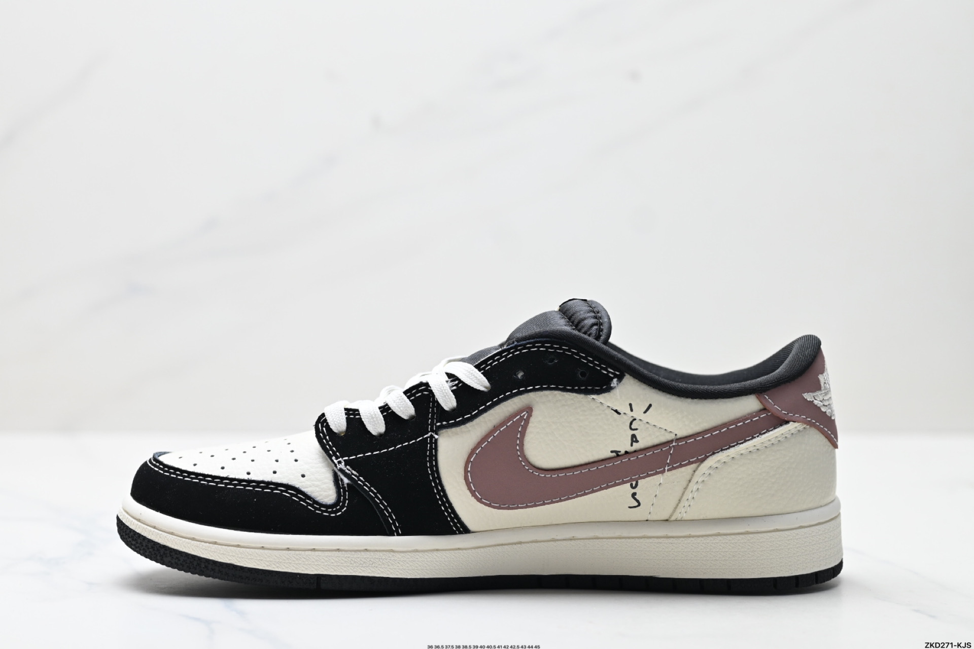 280 AJ1倒勾Travis Scott x Air Jordan 1 ” Reverse Mocha “ AJ1乔1 TS 闪电 联名倒钩 低帮文化篮球鞋 XS2024-036