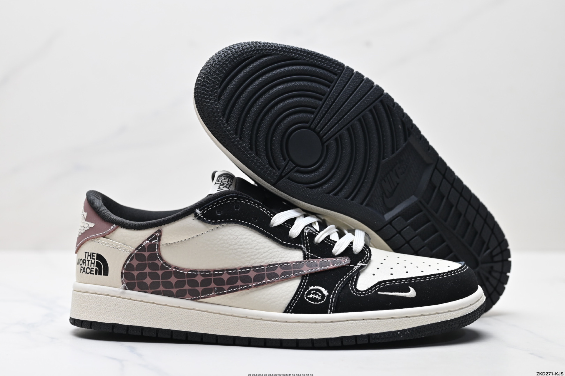 280 AJ1倒勾Travis Scott x Air Jordan 1 ” Reverse Mocha “ AJ1乔1 TS 闪电 联名倒钩 低帮文化篮球鞋 XS2024-036