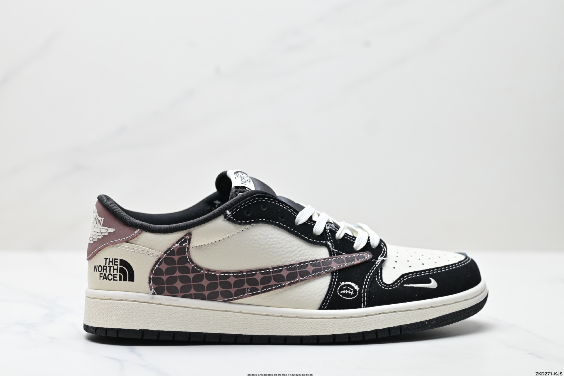 280 AJ1倒勾Travis Scott x Air Jordan 1 ” Reverse Mocha “ AJ1乔1 TS 闪电 联名倒钩 低帮文化篮球鞋 XS2024-036