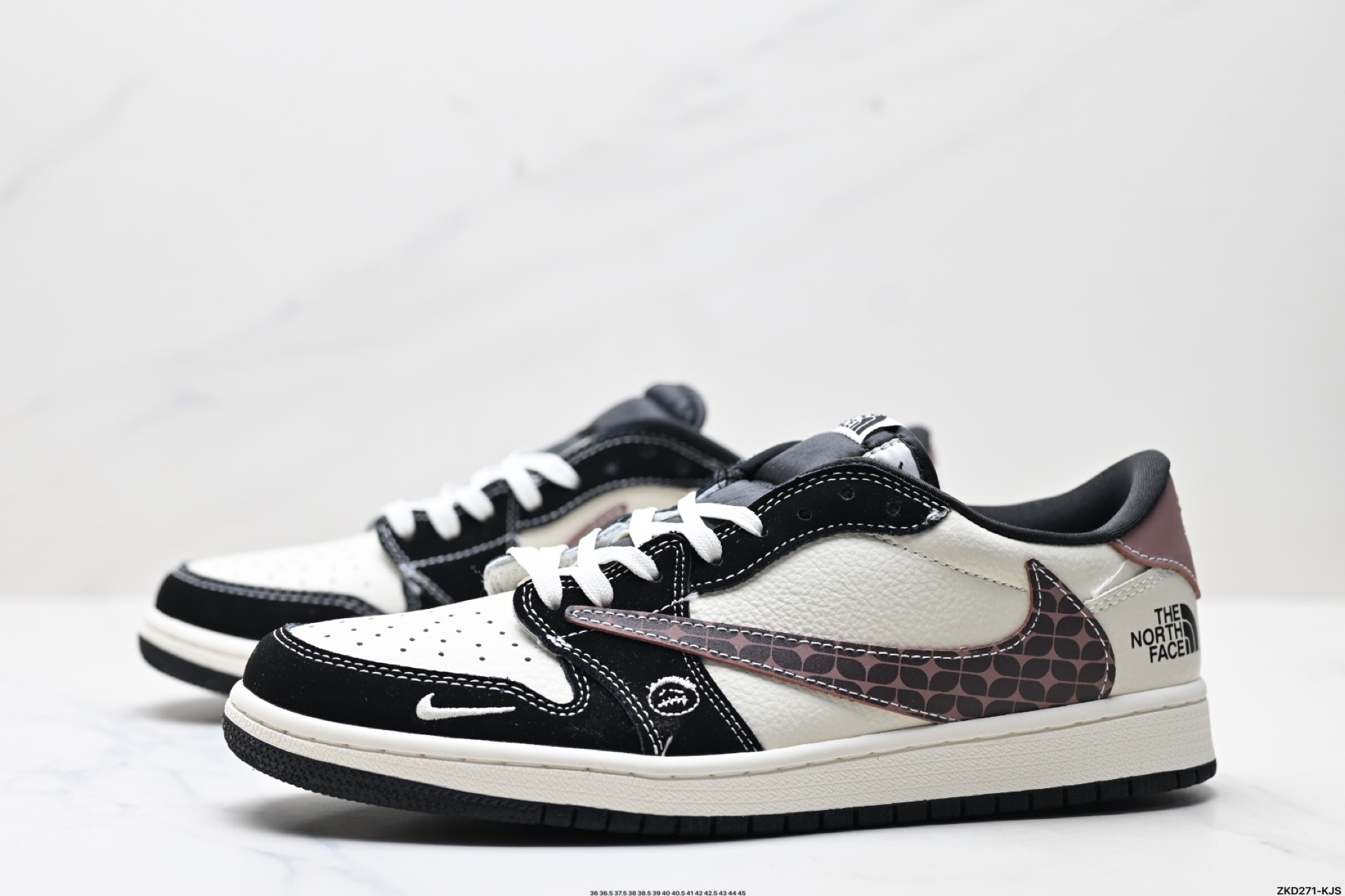 280 AJ1倒勾Travis Scott x Air Jordan 1 ” Reverse Mocha “ AJ1乔1 TS 闪电 联名倒钩 低帮文化篮球鞋 XS2024-036