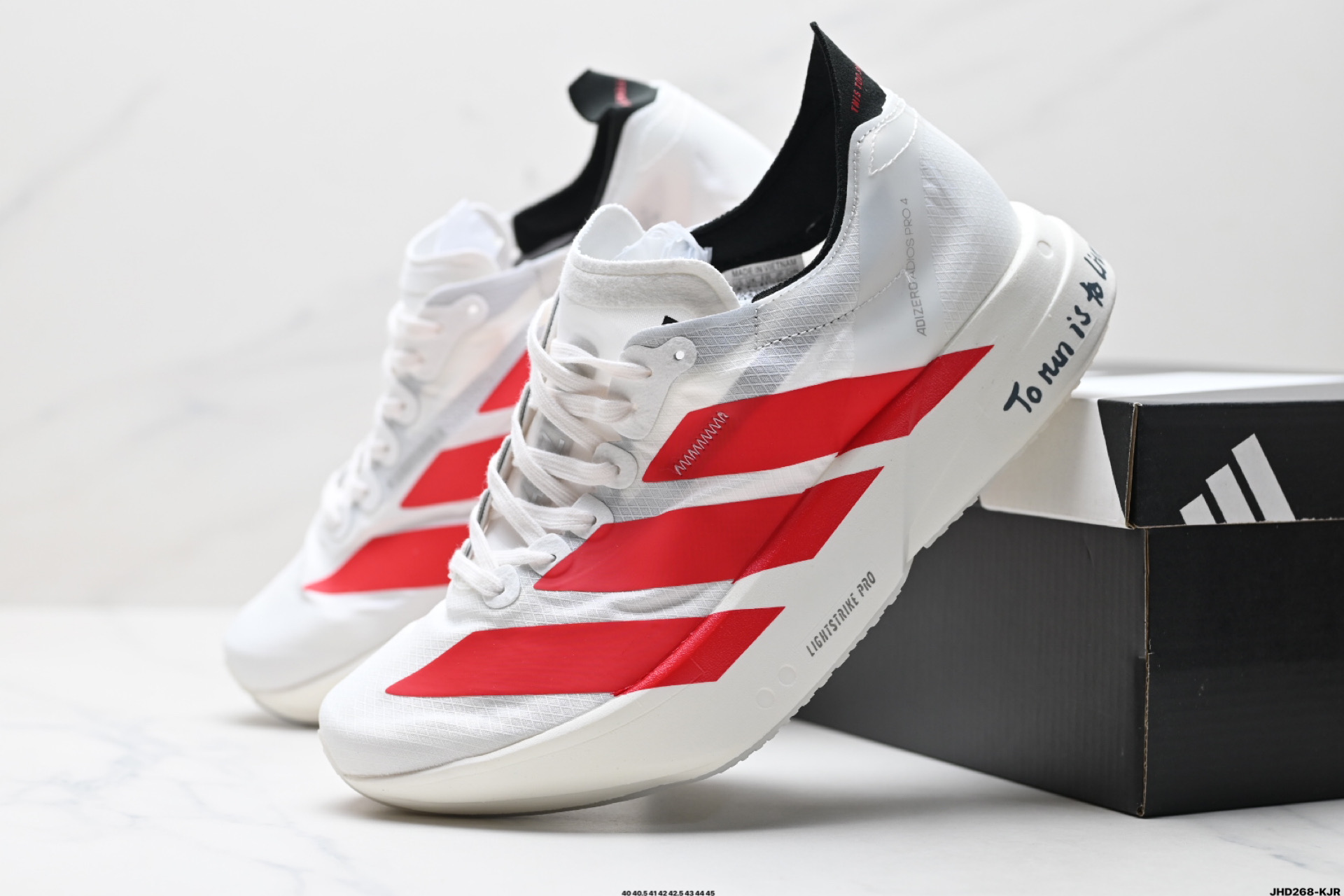 200 Adidas Adizero Adios Pro 4M 马拉松飞线贾卡轻质透气休闲运动跑步鞋 JR6354