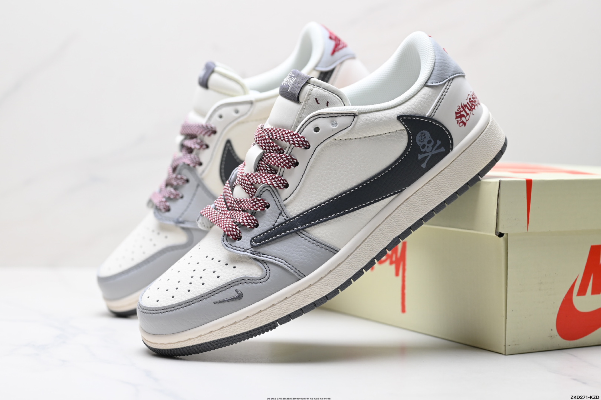 AJ1倒勾Travis Scott x Air Jordan 1 ” Reverse Mocha “ AJ1乔1 TS 闪电 联名倒钩 低帮文化篮球鞋 JJ2508-553