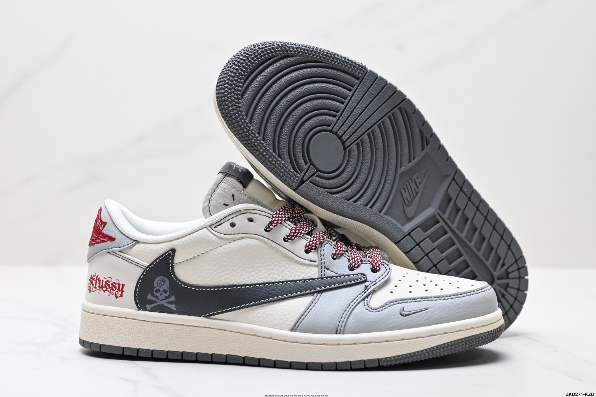AJ1倒勾Travis Scott x Air Jordan 1 ” Reverse Mocha “ AJ1乔1 TS 闪电 联名倒钩 低帮文化篮球鞋 JJ2508-553