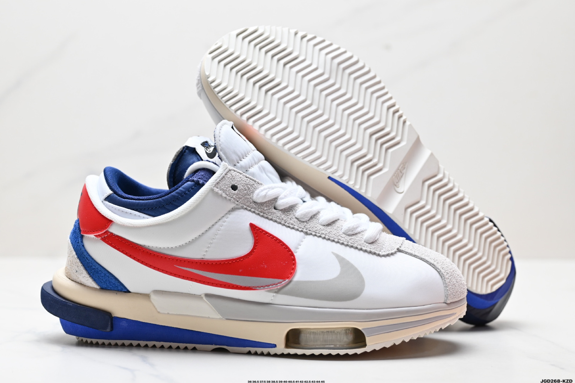 Nike Air Zoom Cortez SP Royal Fuchsia 华夫4.0系列解构厚底休闲运动慢跑鞋 DQ0581-100