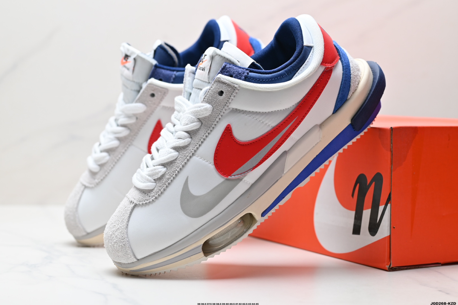 Nike Air Zoom Cortez SP Royal Fuchsia 华夫4.0系列解构厚底休闲运动慢跑鞋 DQ0581-100