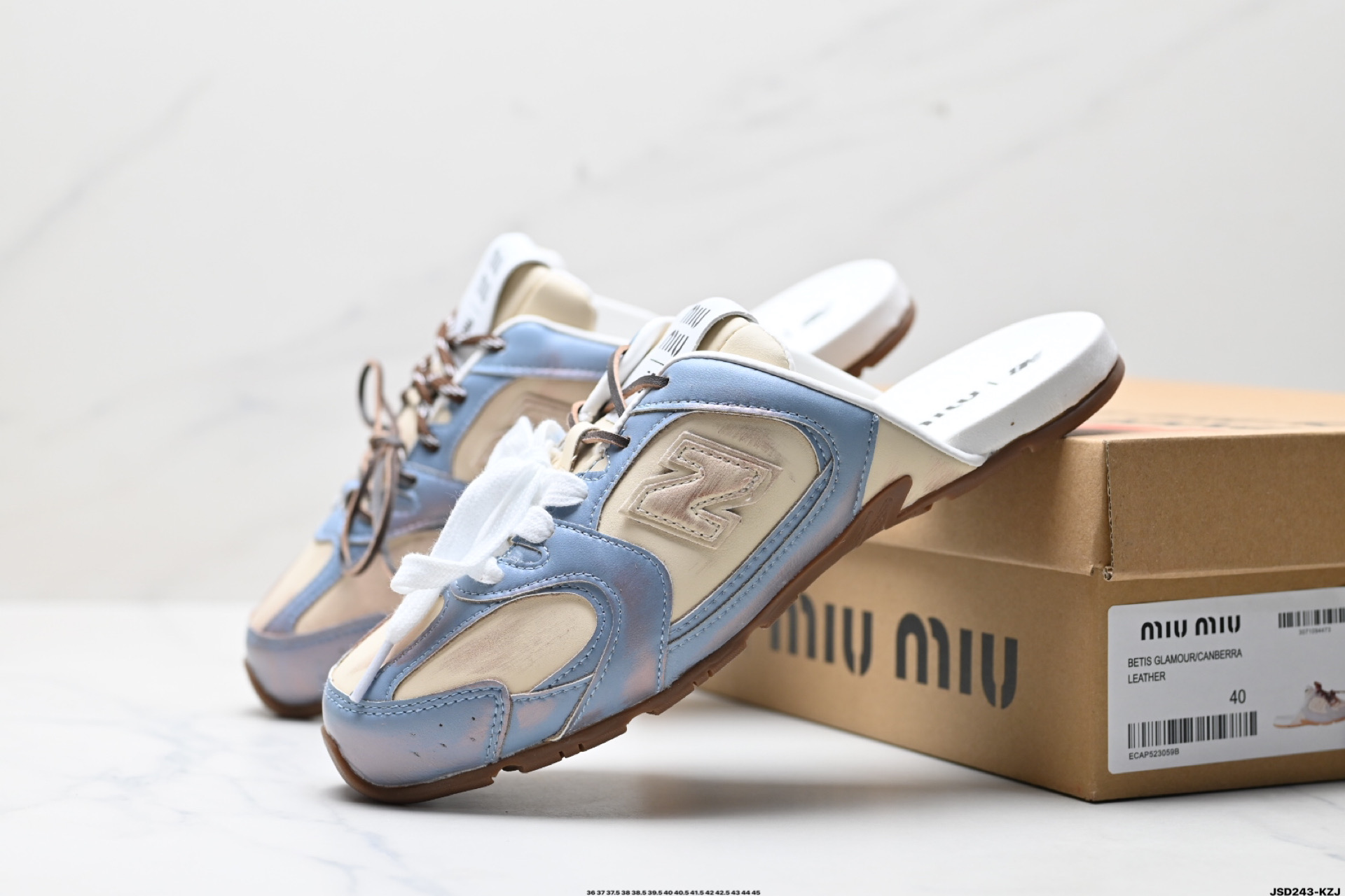 210 MiuMiu x New Balance 530 SL系列低帮经典复古休闲夏季半拖