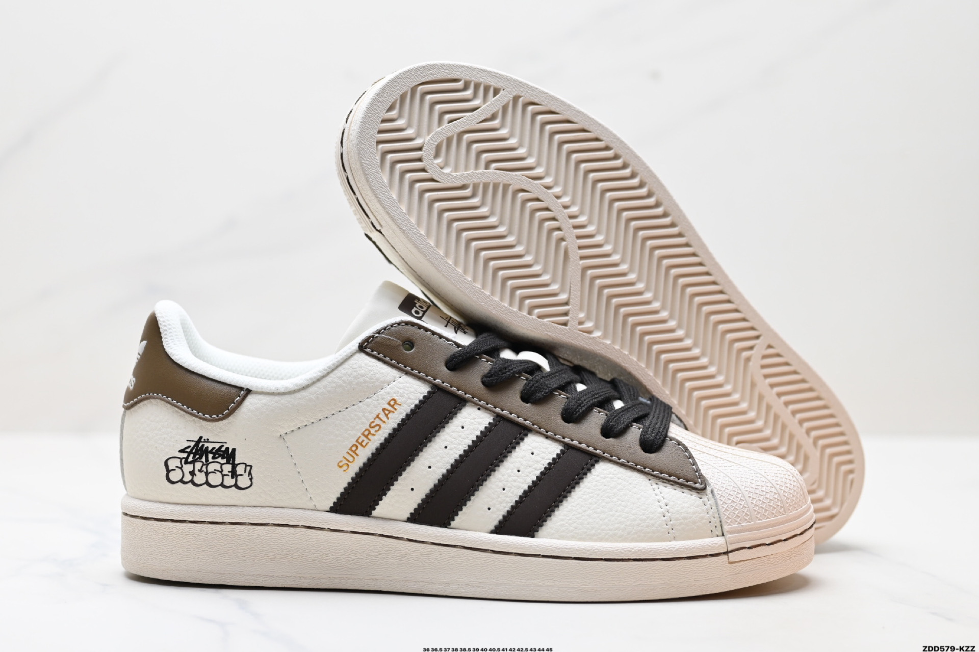 240 阿迪达斯Adidas三叶草 Originals Superstar贝壳头’DIY’系列低帮经典百搭休闲运动板鞋 HD2207