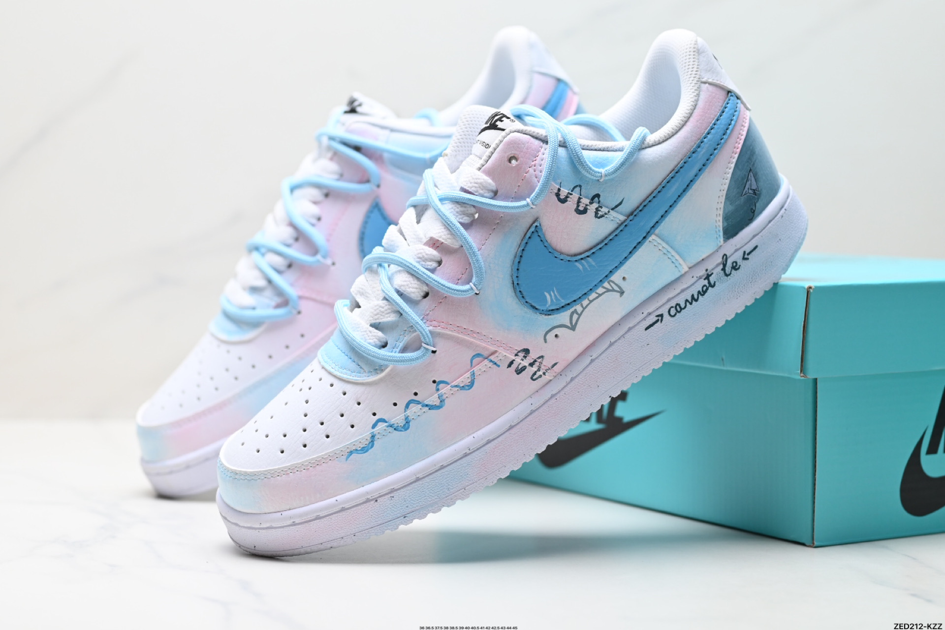 270 NIKE COURT VISION LO ‘DIY’定制 低帮百搭 透气休闲运动板鞋 DH2987-215