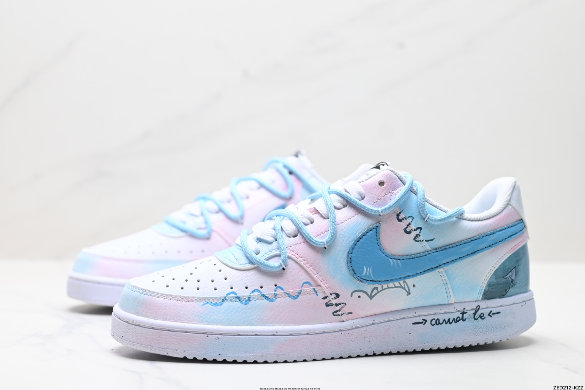 270 NIKE COURT VISION LO ‘DIY’定制 低帮百搭 透气休闲运动板鞋 DH2987-215