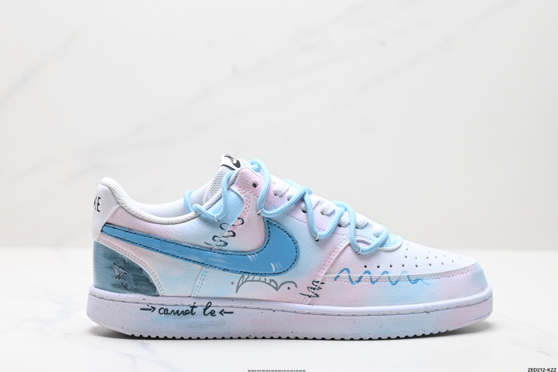 270 NIKE COURT VISION LO ‘DIY’定制 低帮百搭 透气休闲运动板鞋 DH2987-215