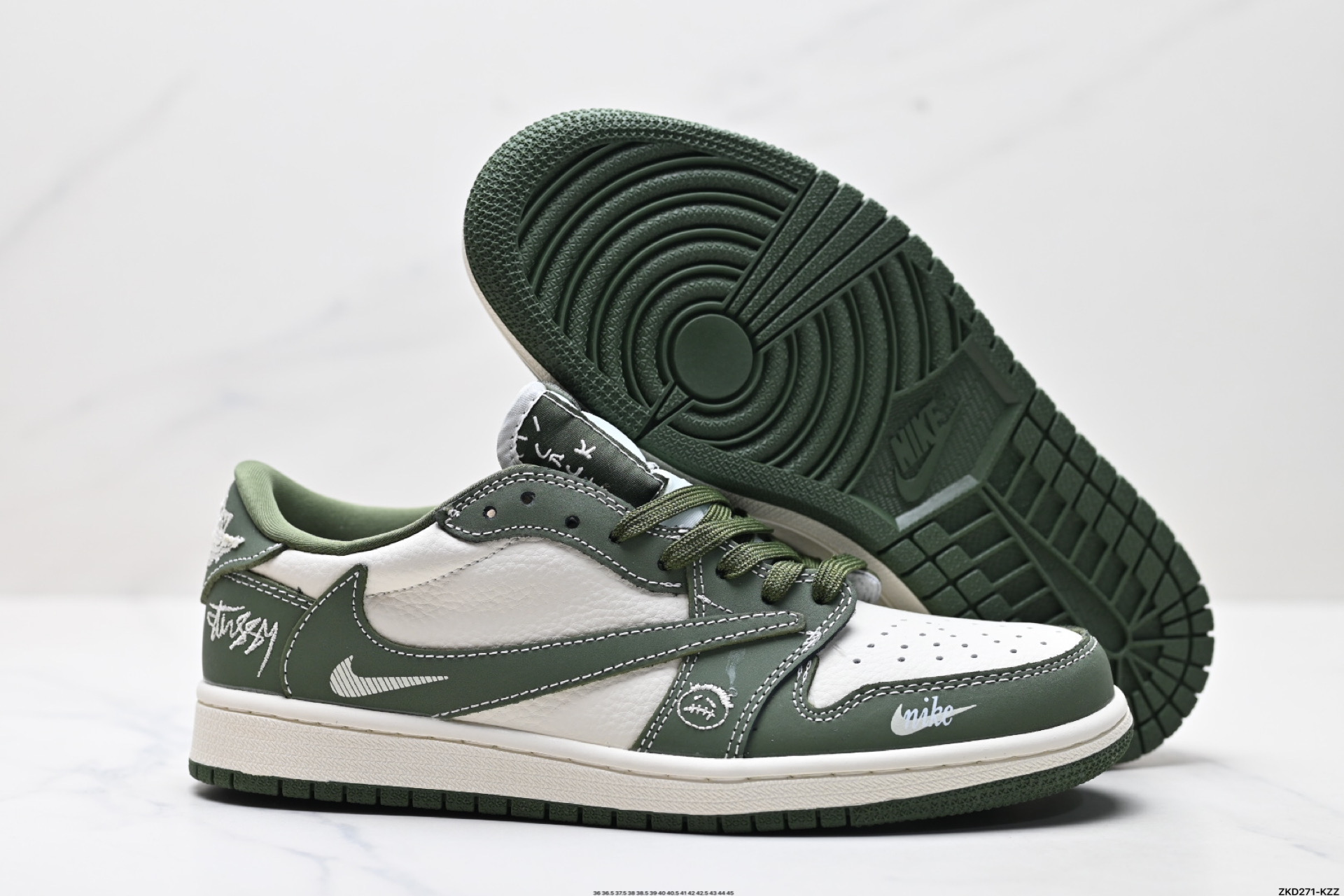 280 AJ1倒勾Travis Scott x Air Jordan 1 ” Reverse Mocha “ AJ1乔1 TS 闪电 联名倒钩 低帮文化篮球鞋 XS2024-025