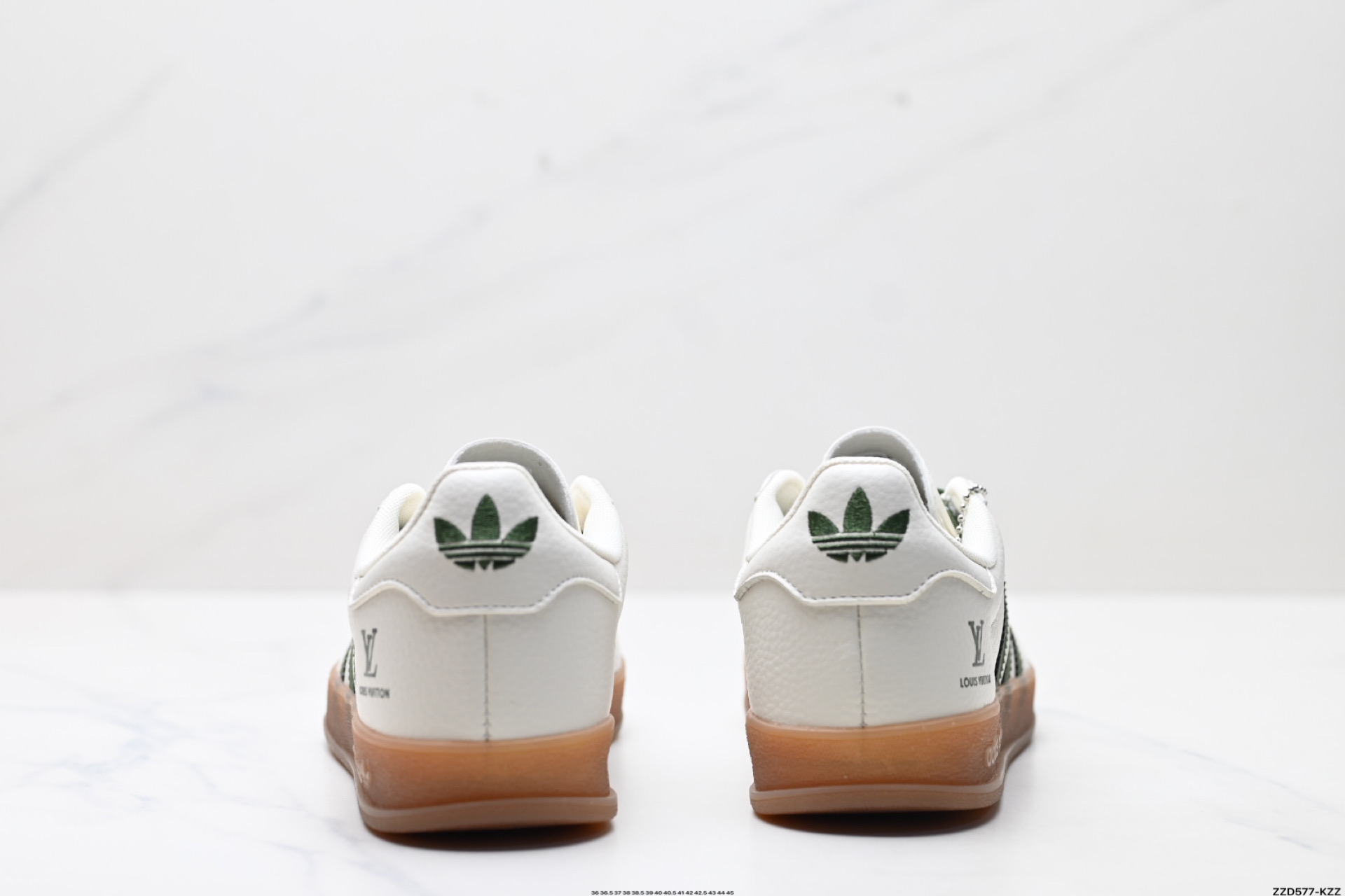 adidas originals GAZELLE INDOOR Indoor LV T头鞋 防滑耐磨轻便 低帮 板鞋 男女同款 白绿 DM1234-001