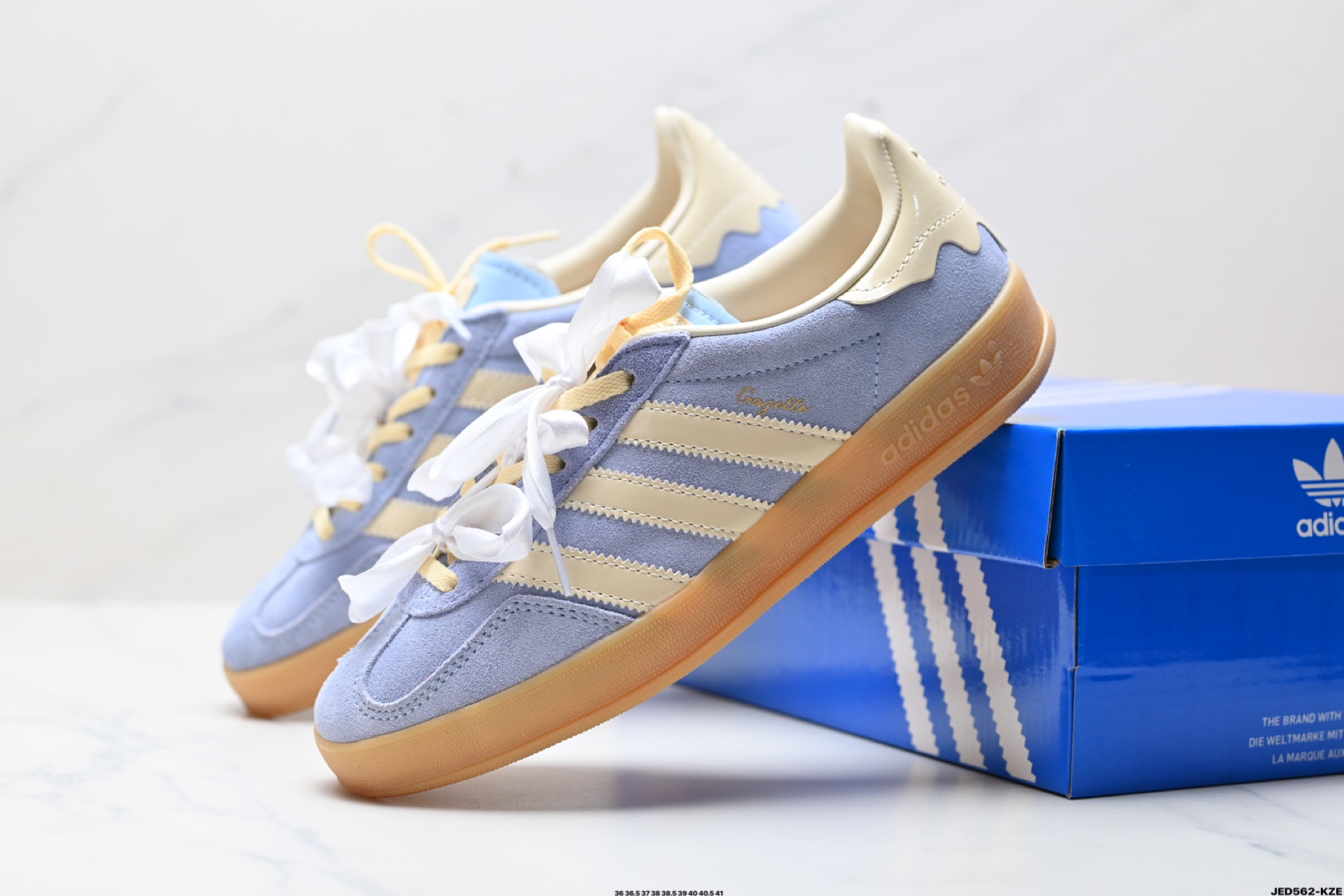 160 adidas Originals Gazelle Indoor 三叶草休闲防滑耐磨低帮板鞋 JR8029