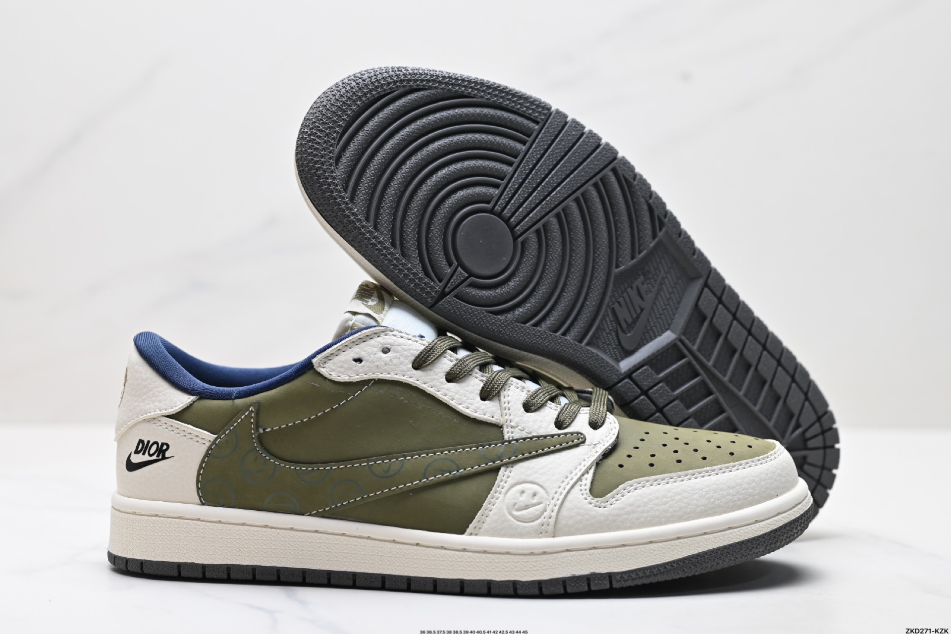 AJ1倒勾Travis Scott x Air Jordan 1 ” Reverse Mocha “ AJ1乔1 TS 闪电 联名倒钩 低帮文化篮球鞋 LD2025-008