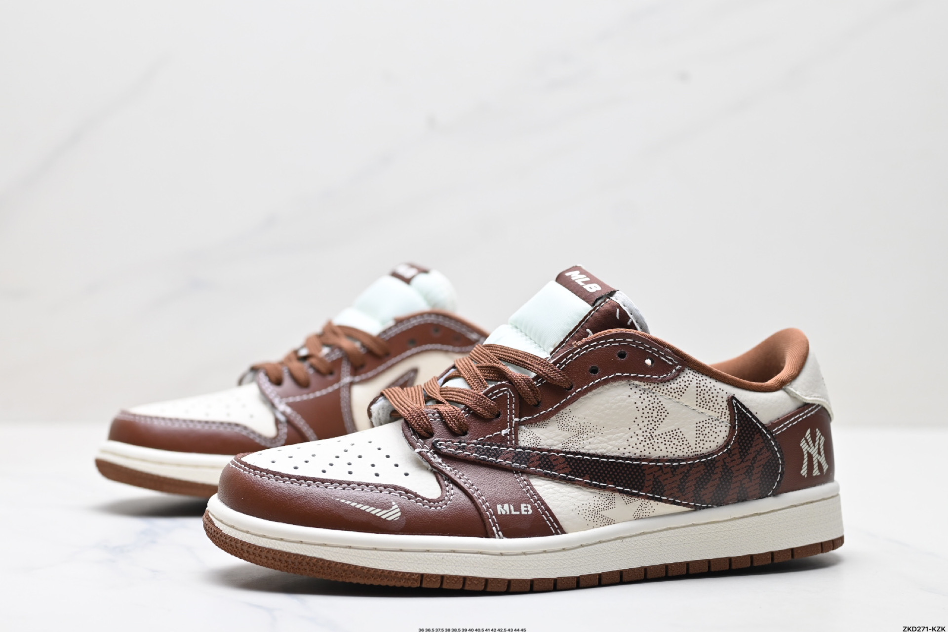 AJ1倒勾Travis Scott x Air Jordan 1 ” Reverse Mocha “ AJ1乔1 TS 闪电 联名倒钩 低帮文化篮球鞋 XS2024-014