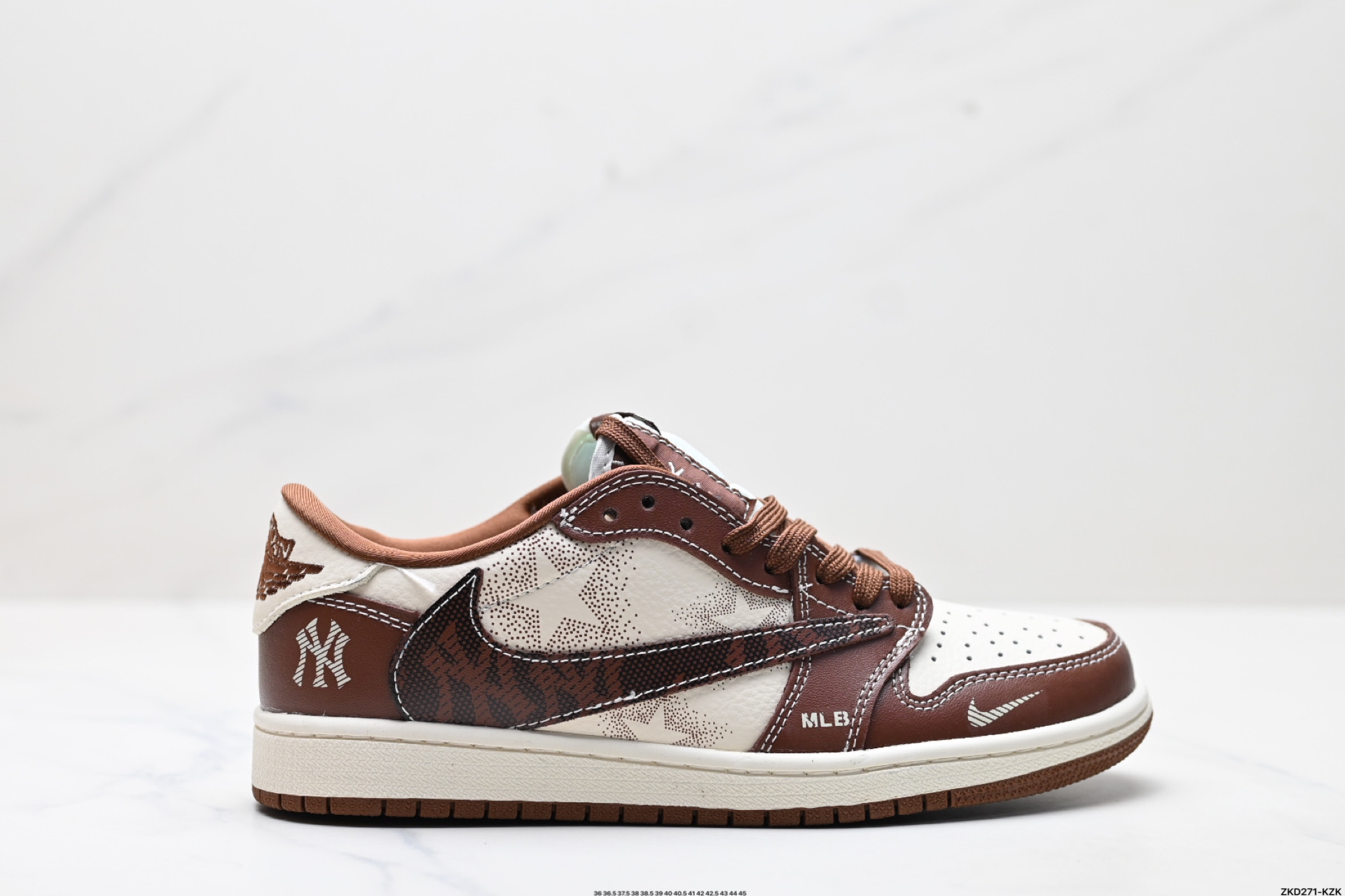 AJ1倒勾Travis Scott x Air Jordan 1 ” Reverse Mocha “ AJ1乔1 TS 闪电 联名倒钩 低帮文化篮球鞋 XS2024-014