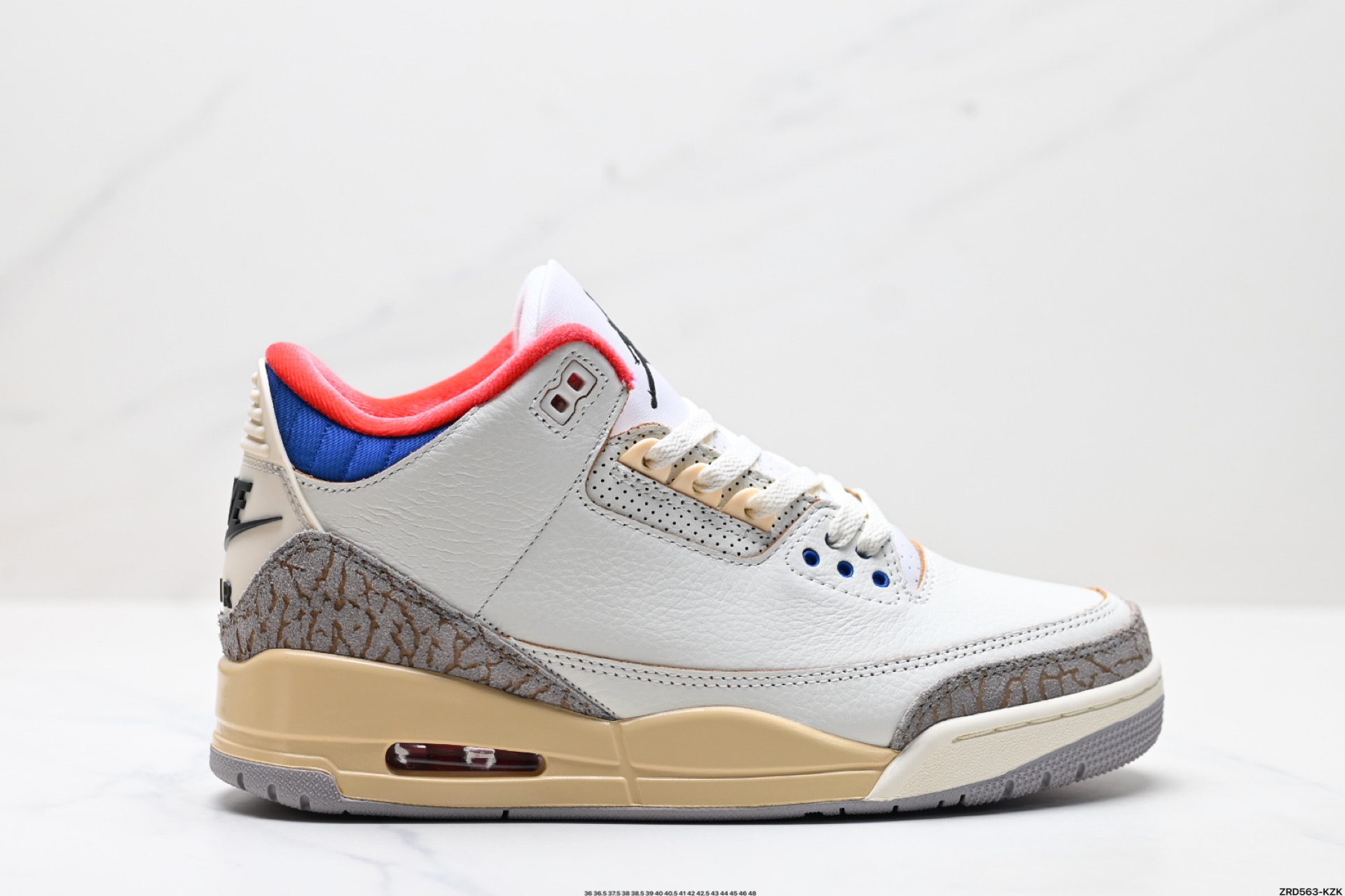 Air Jordan 3 Retro 迈克尔·乔丹AJ3代中帮复古休闲运动文化篮球鞋 IB1482-100