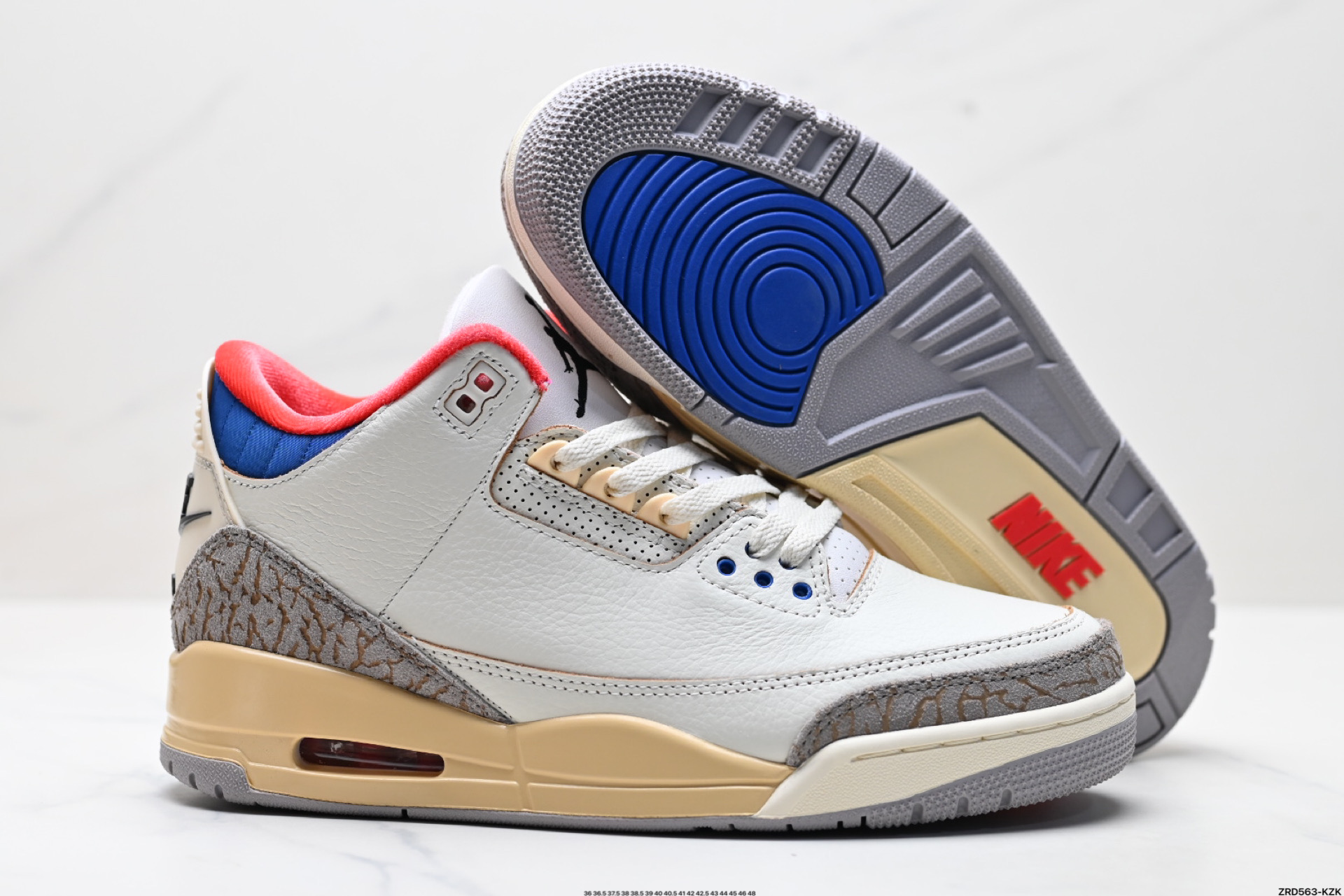Air Jordan 3 Retro 迈克尔·乔丹AJ3代中帮复古休闲运动文化篮球鞋 IB1482-100