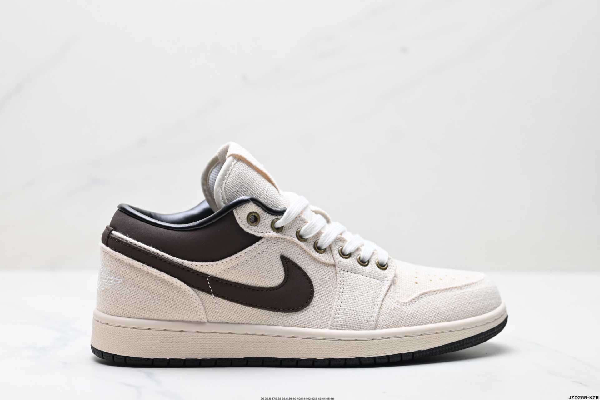 Nike Air Jordan 1 Low Casual Sneakers,Unique Leather Design,Various Sizes