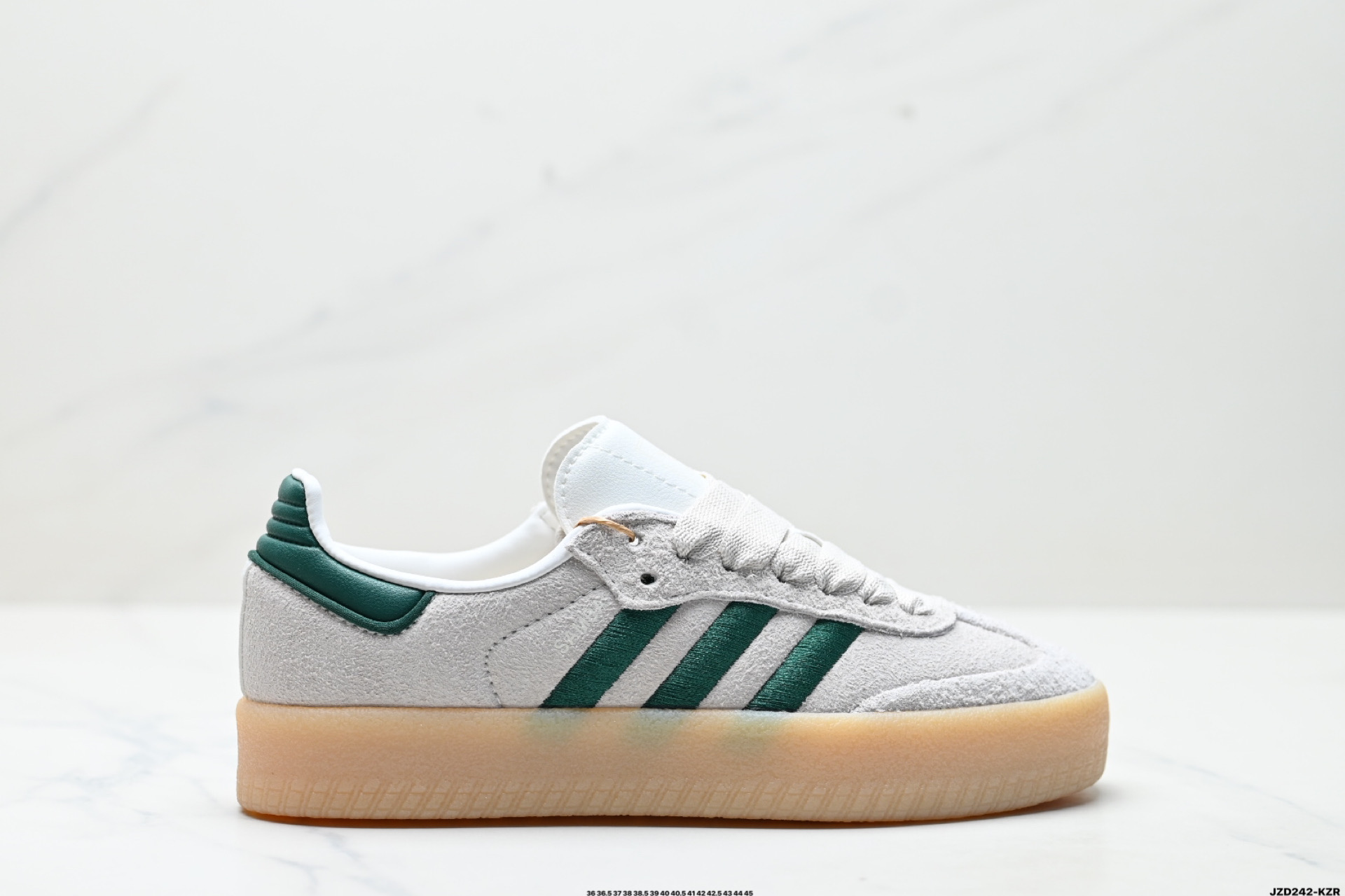 Adidas Originals Sambae: Low-Top Casual Sneakers in Green & White