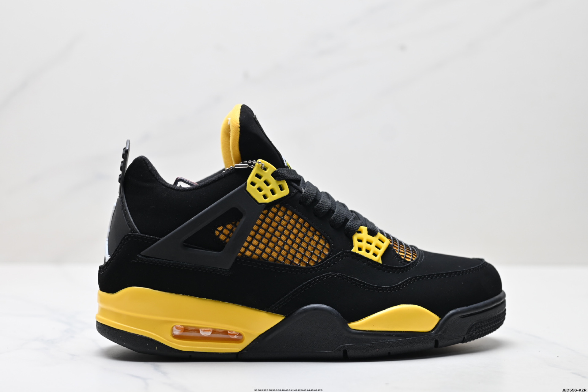 Nike Air Jordan 4 Retro Basketball Shoes Black/Yellow FQ8138-001