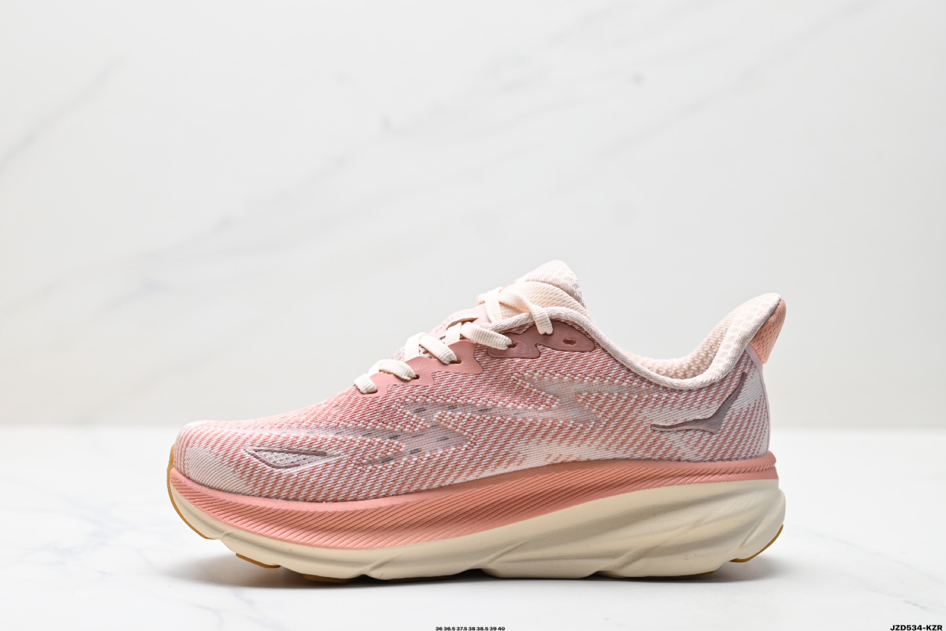 Hoka Clifton 9 Women's Running Shoe - Peach/White, Lightweight and Cushioned 4 i1745862454782 3521 0 2