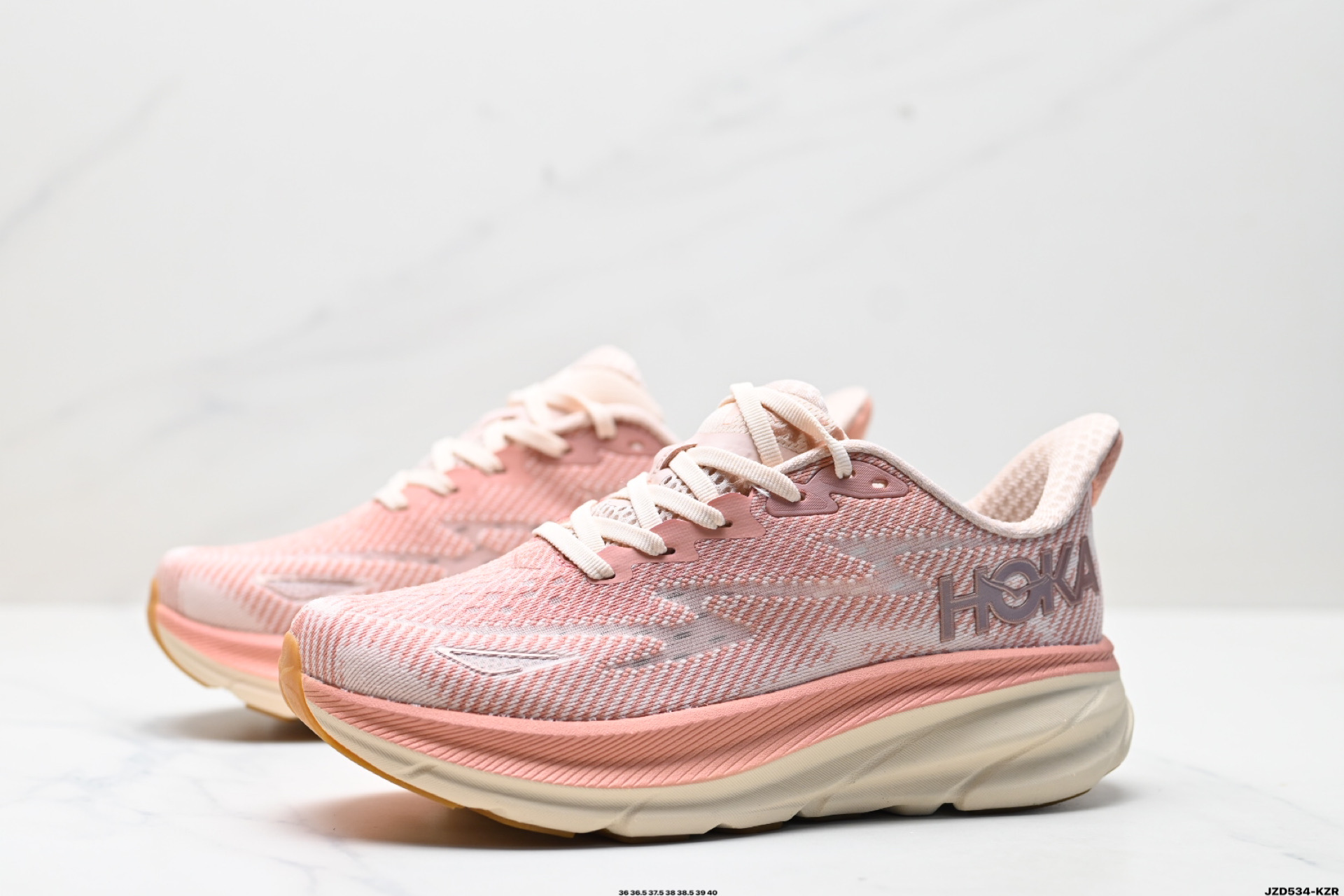 Hoka Clifton 9 Women's Running Shoe - Peach/White, Lightweight and Cushioned 5 i1745862456153 252 0 3