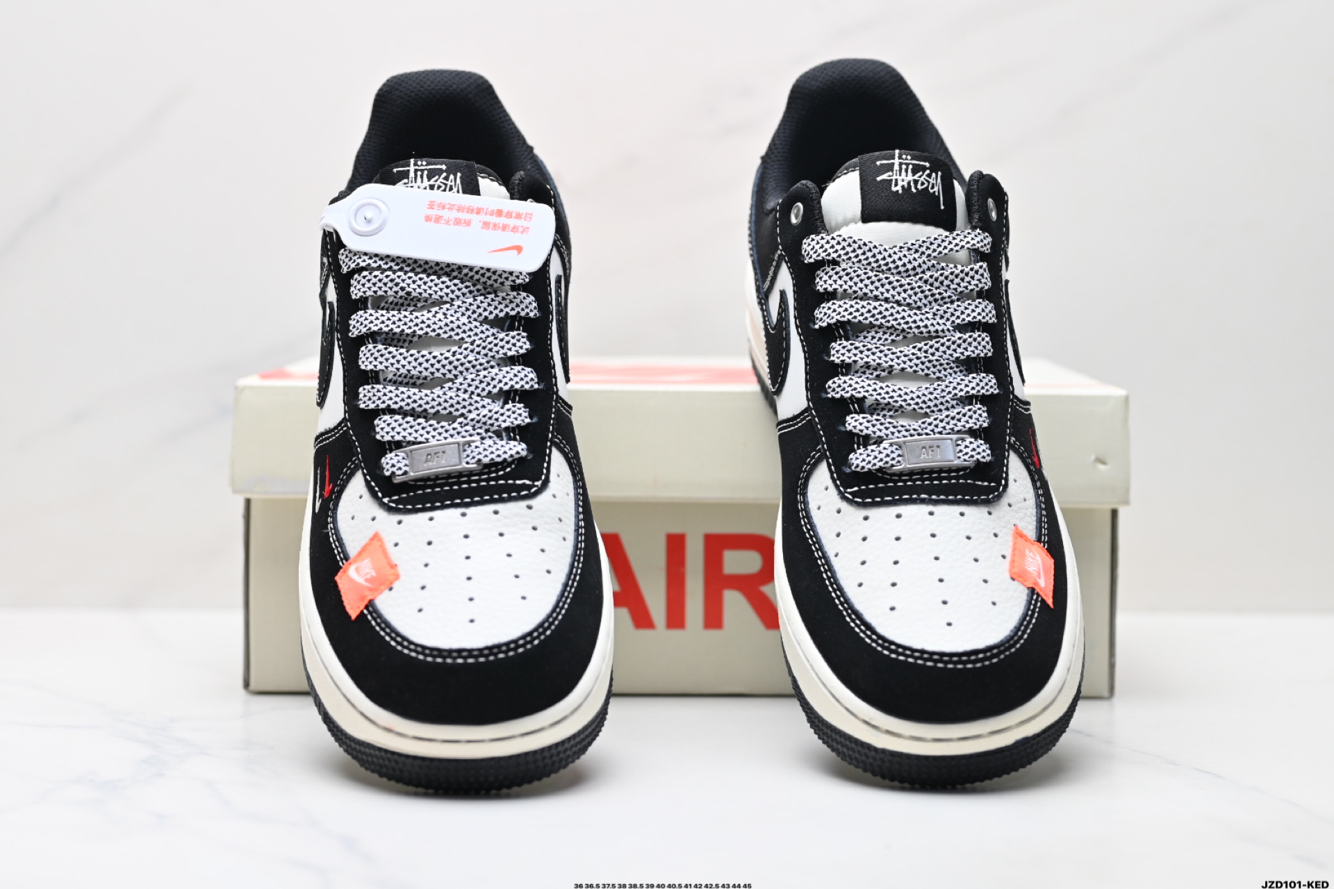 Nike Air Force 1 '07 Low Stüssy Black and White Casual Sneakers 8 i1745944867291 3494 0 6