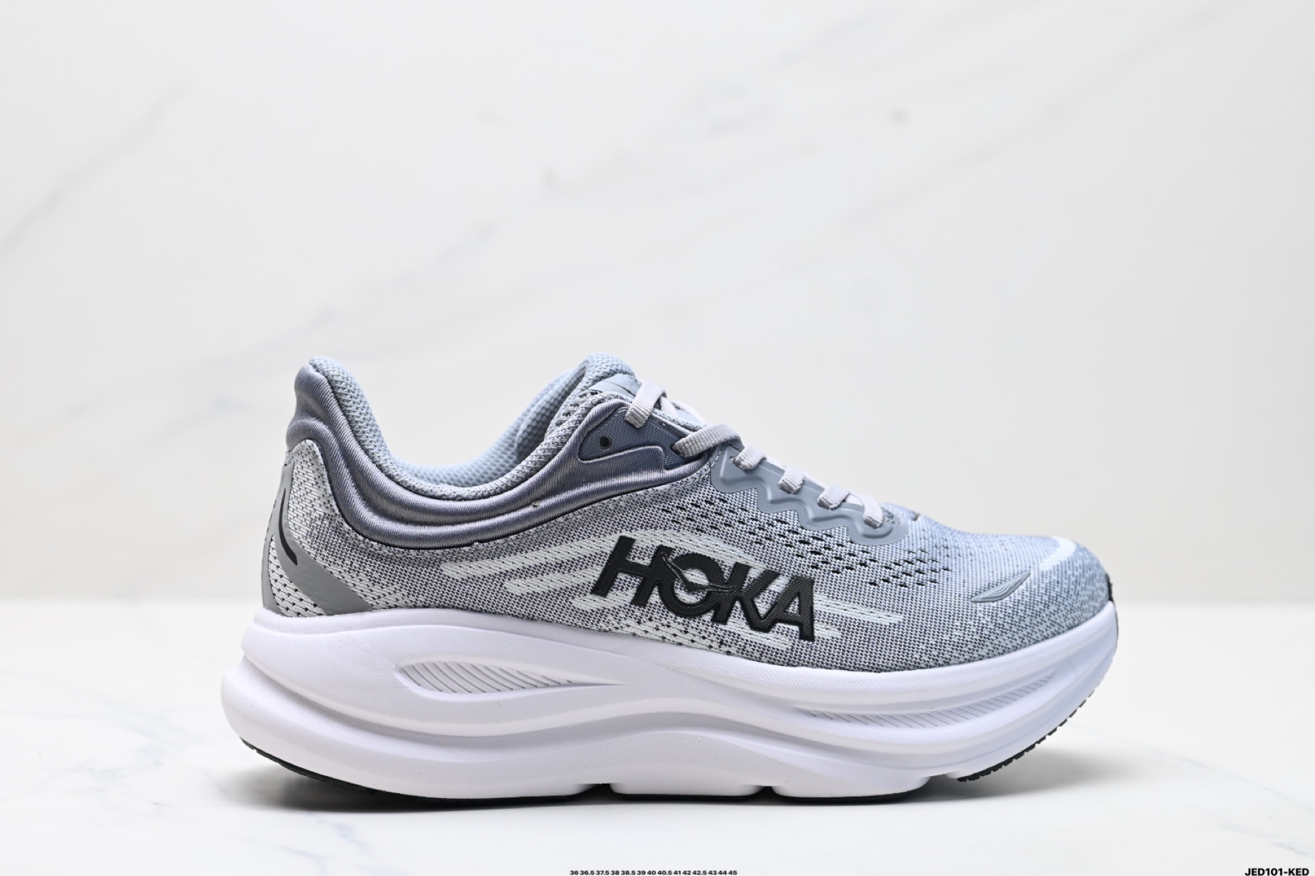 Hoka Bondi 9 Women's Running Shoe - Lightweight Comfort, Gray color