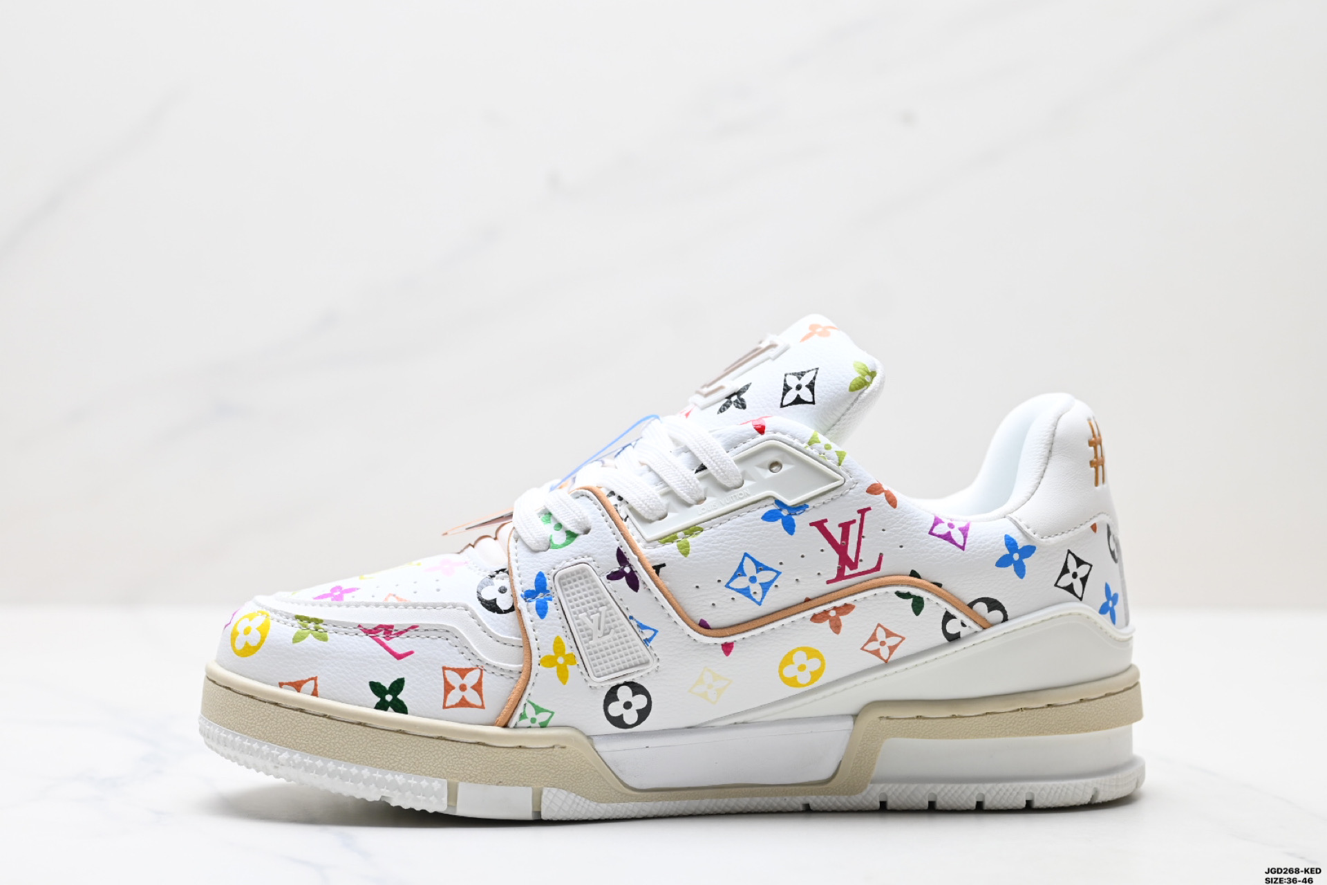Louis Vuitton Trainer Sneaker Low White Multi-color Casual Shoes 4 i1745945896773 9327 0 2