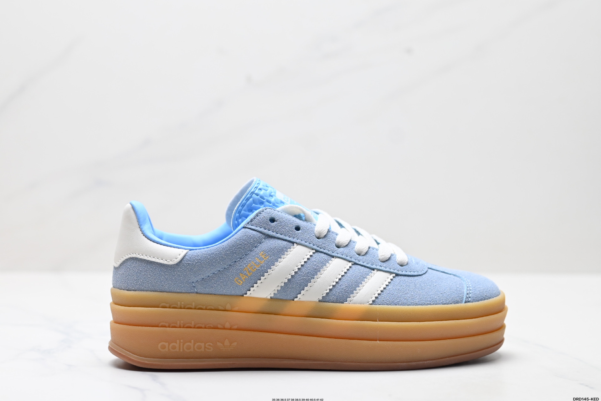 Adidas Gazelle Bold W Low-Top Retro Casual Sneakers - Light Blue/White