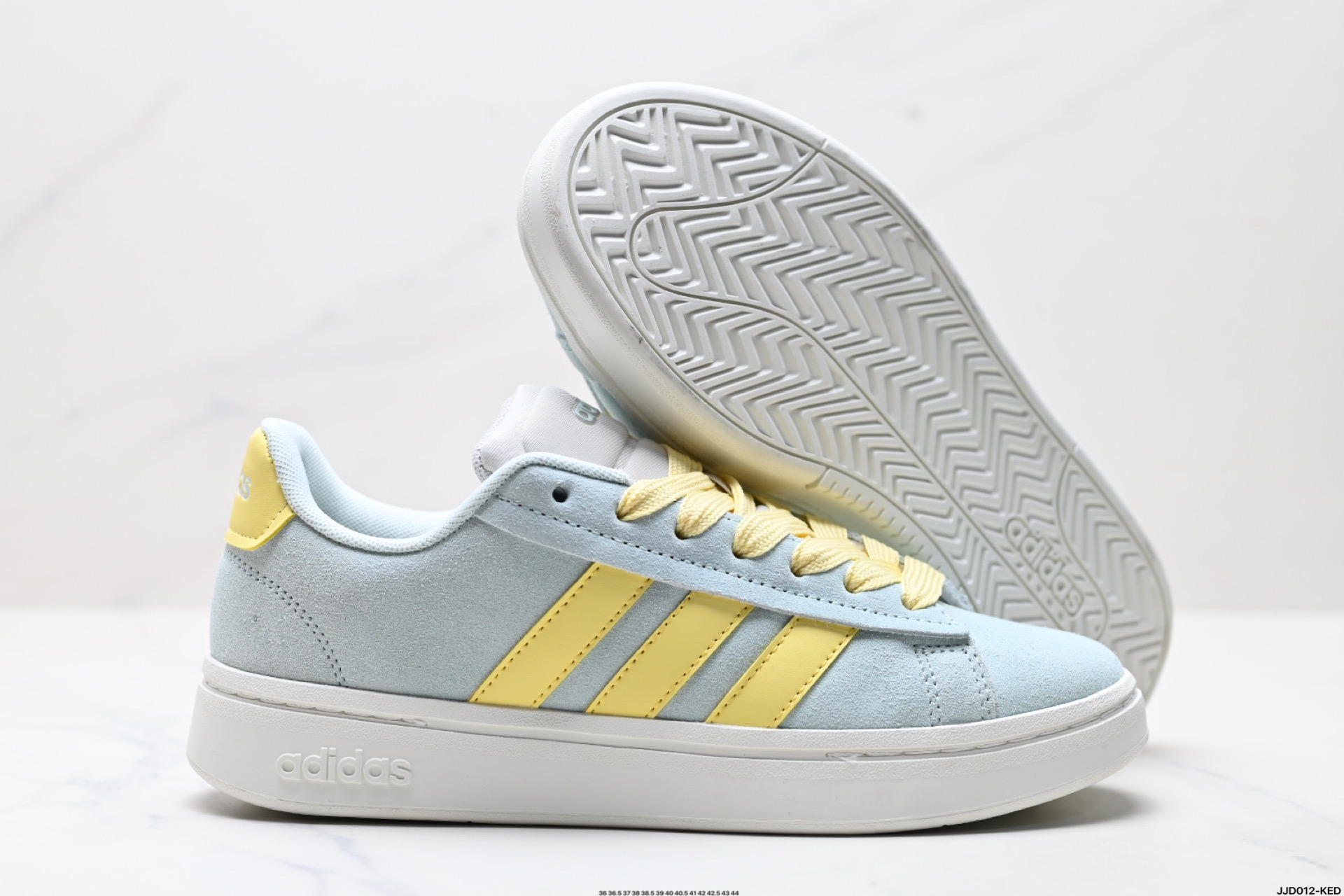 Adidas Grand Court 2.0 Low Top Sneakers - Light Blue & Yellow, Retro Style 6 i1745947079696 5280 0 4
