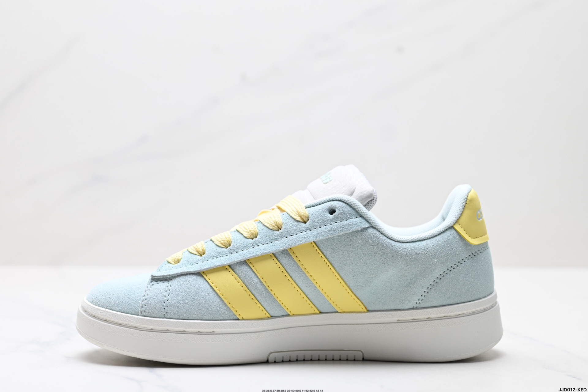 Adidas Grand Court 2.0 Low Top Sneakers - Light Blue & Yellow, Retro Style 4 i1745947079697 3130 0 2