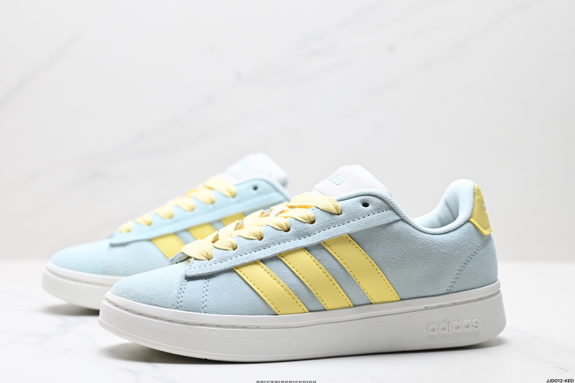 Adidas Grand Court 2.0 Low Top Sneakers - Light Blue & Yellow, Retro Style 5 i1745947079697 3850 0 3