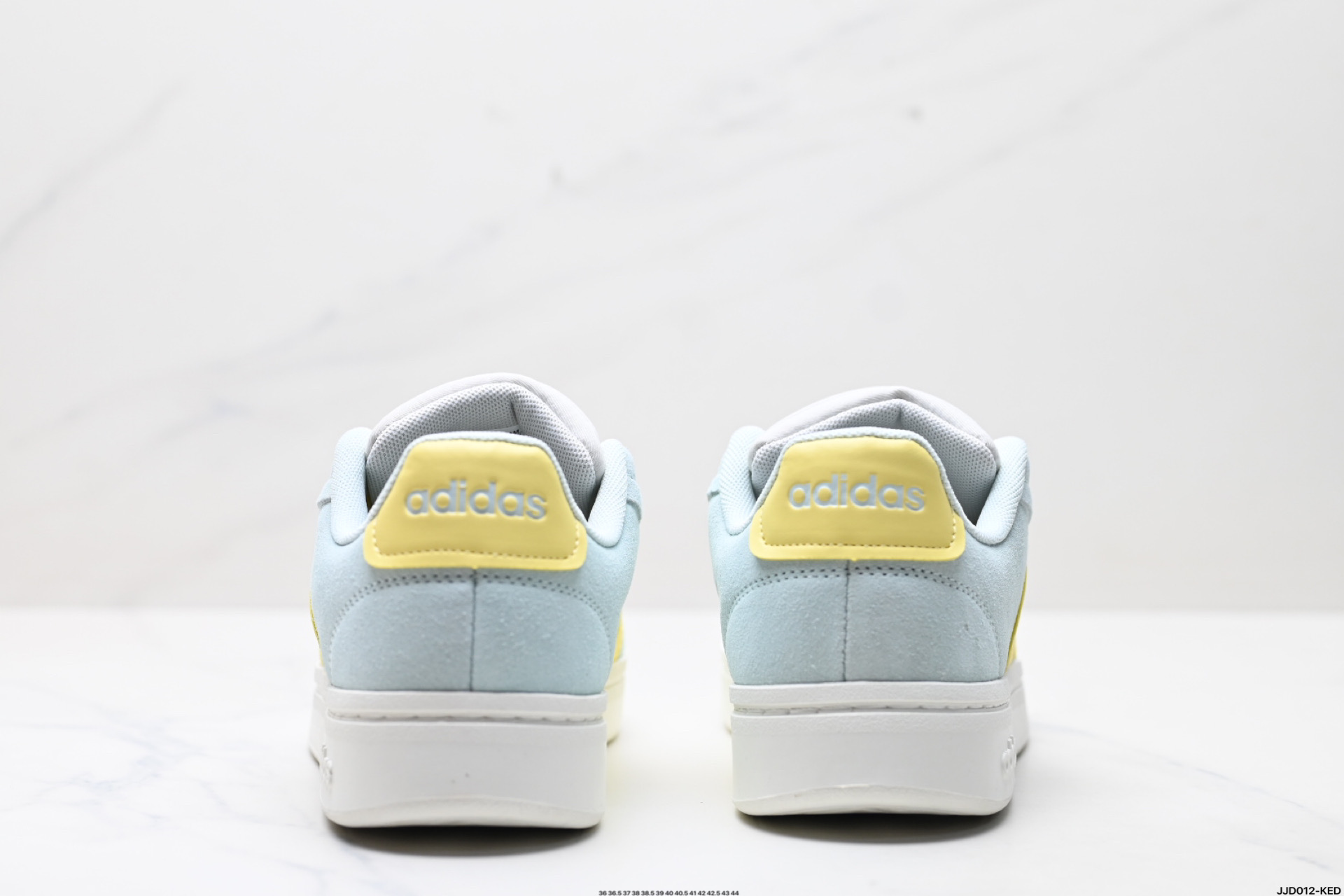 Adidas Grand Court 2.0 Low Top Sneakers - Light Blue & Yellow, Retro Style 7 i1745947080880 3333 0 5