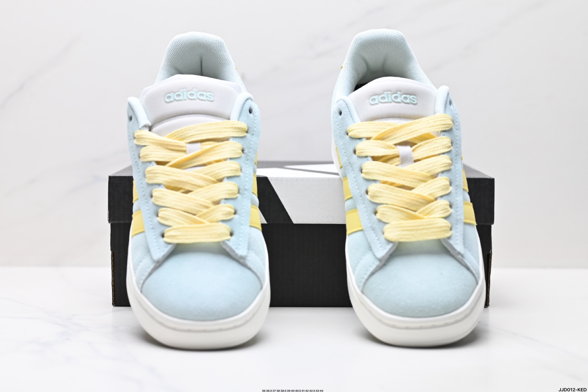 Adidas Grand Court 2.0 Low Top Sneakers - Light Blue & Yellow, Retro Style 8 i1745947080882 9538 0 6
