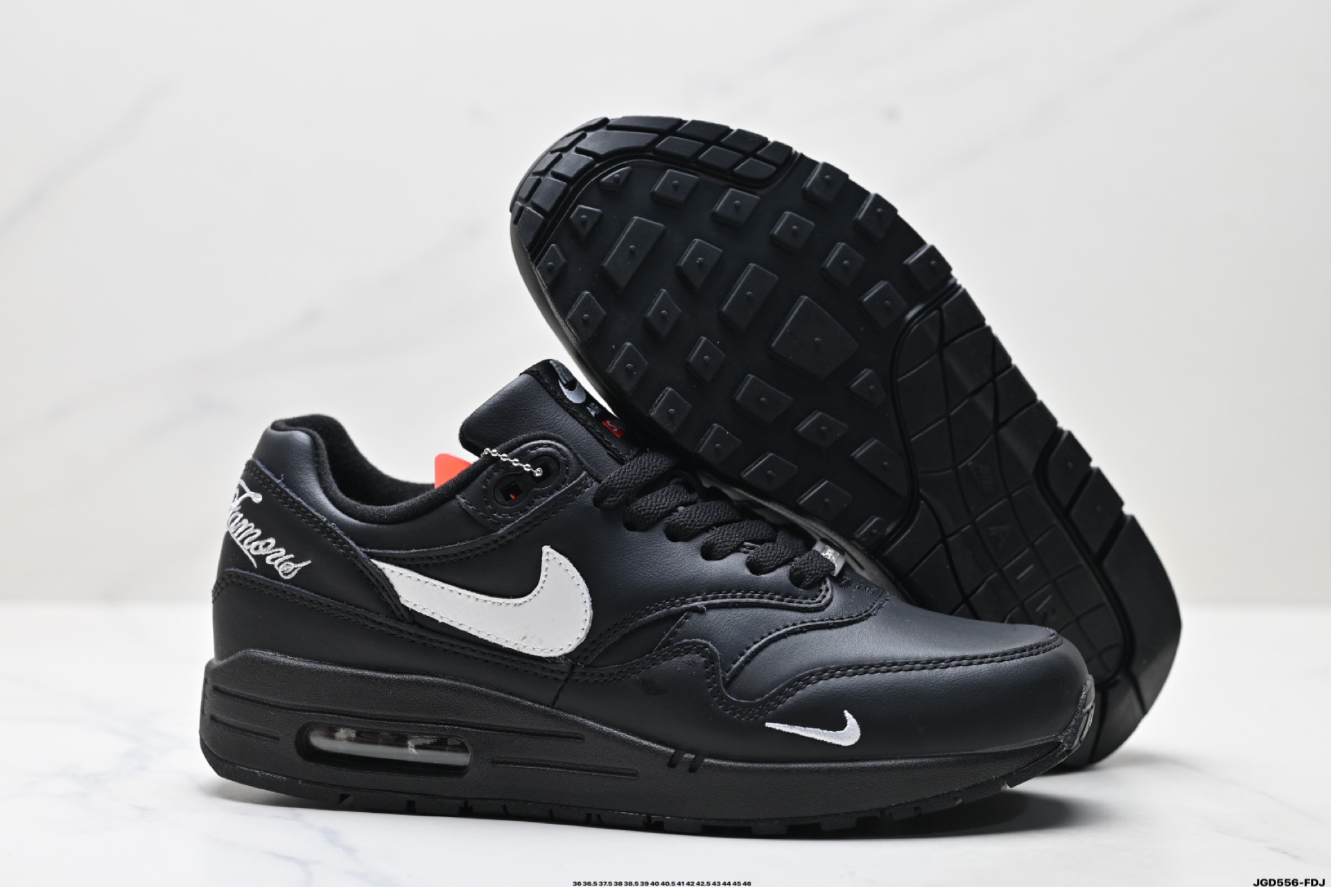Nike Air Max 1 Black Leather Famous Edition Cushioned Sneakers 6 i1746028196420 2268 0 4