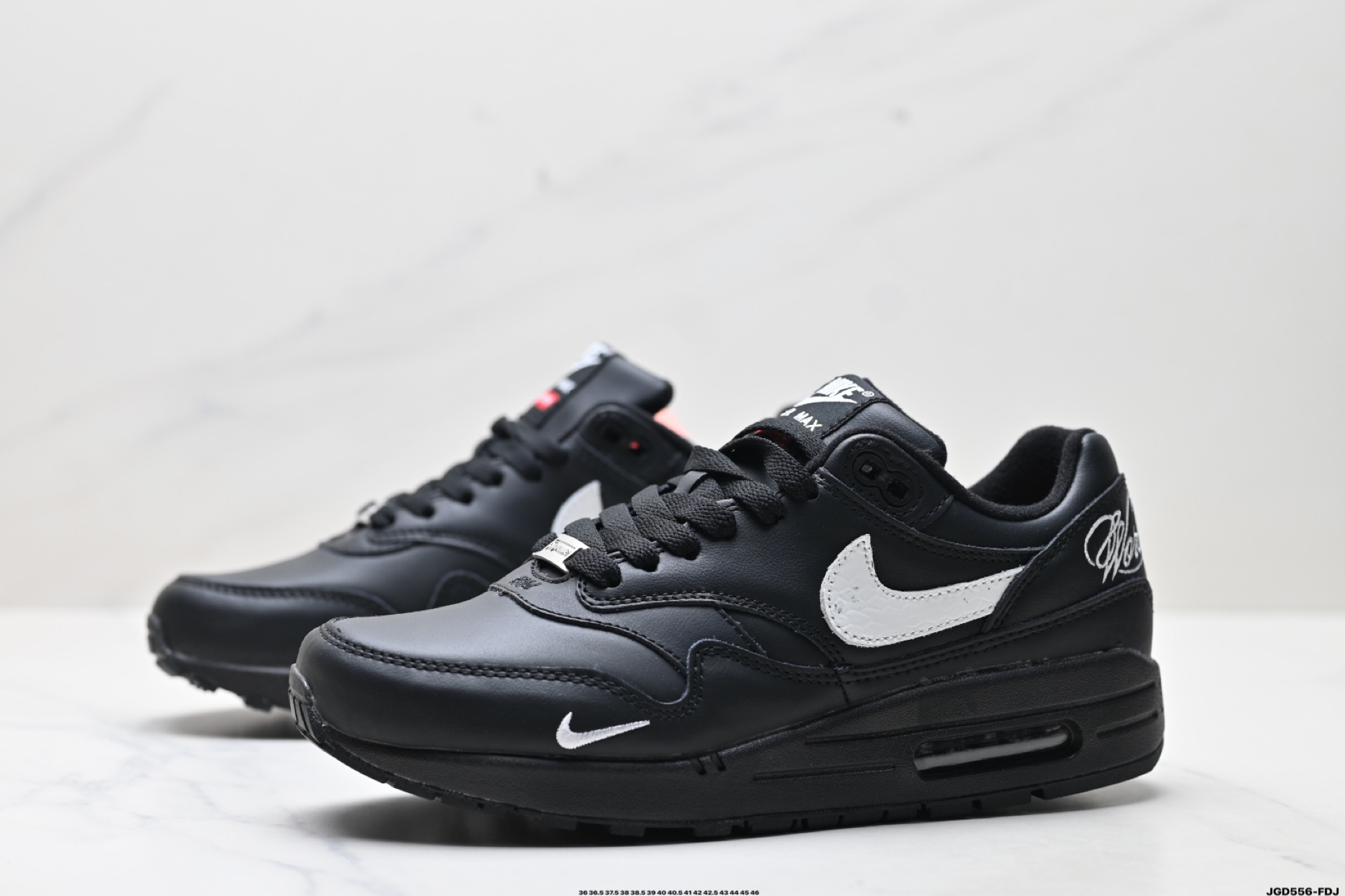 Nike Air Max 1 Black Leather Famous Edition Cushioned Sneakers 5 i1746028196420 2845 0 3