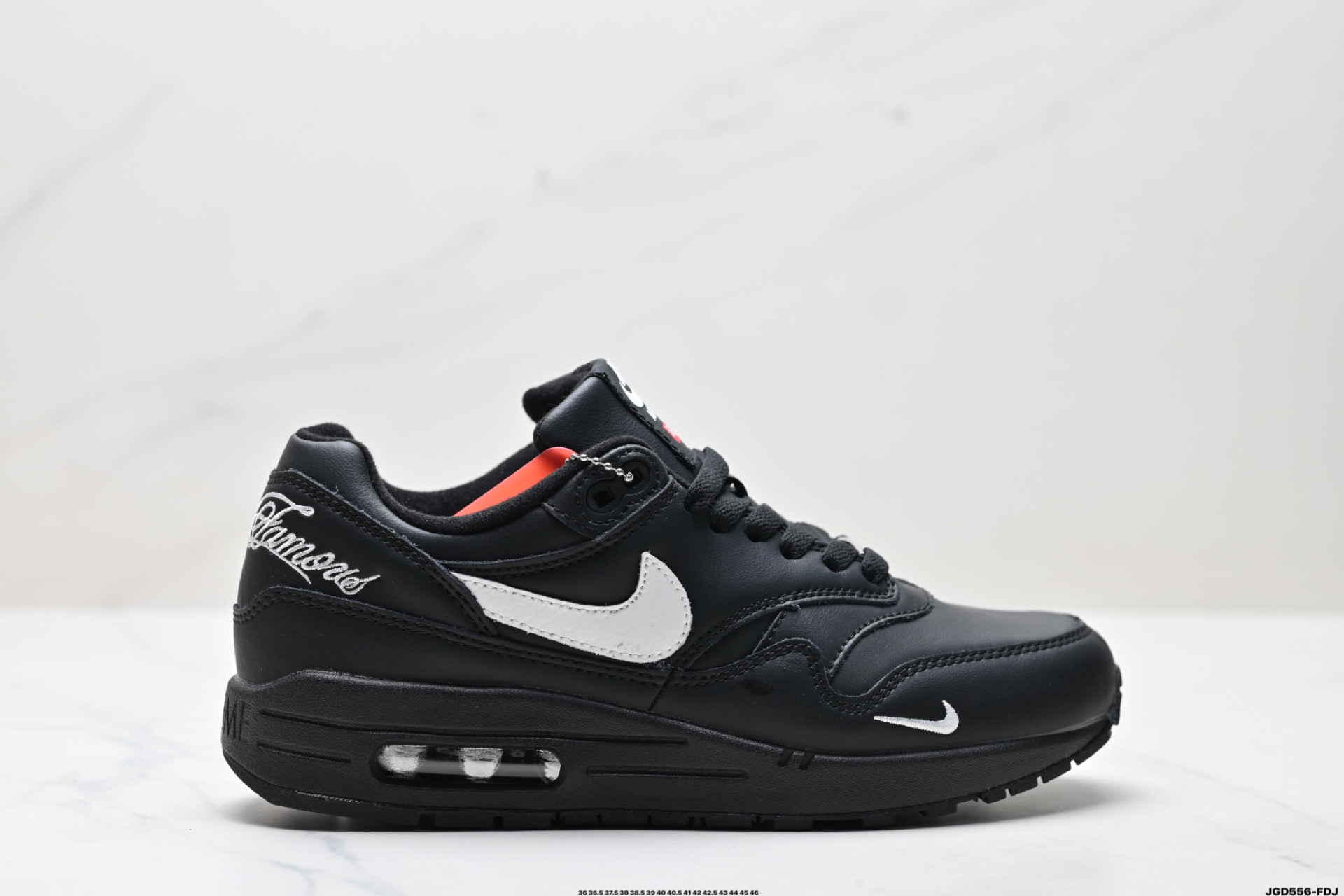 Nike Air Max 1 Black Leather Famous Edition Cushioned Sneakers 2 i1746028196420 3145 0 0