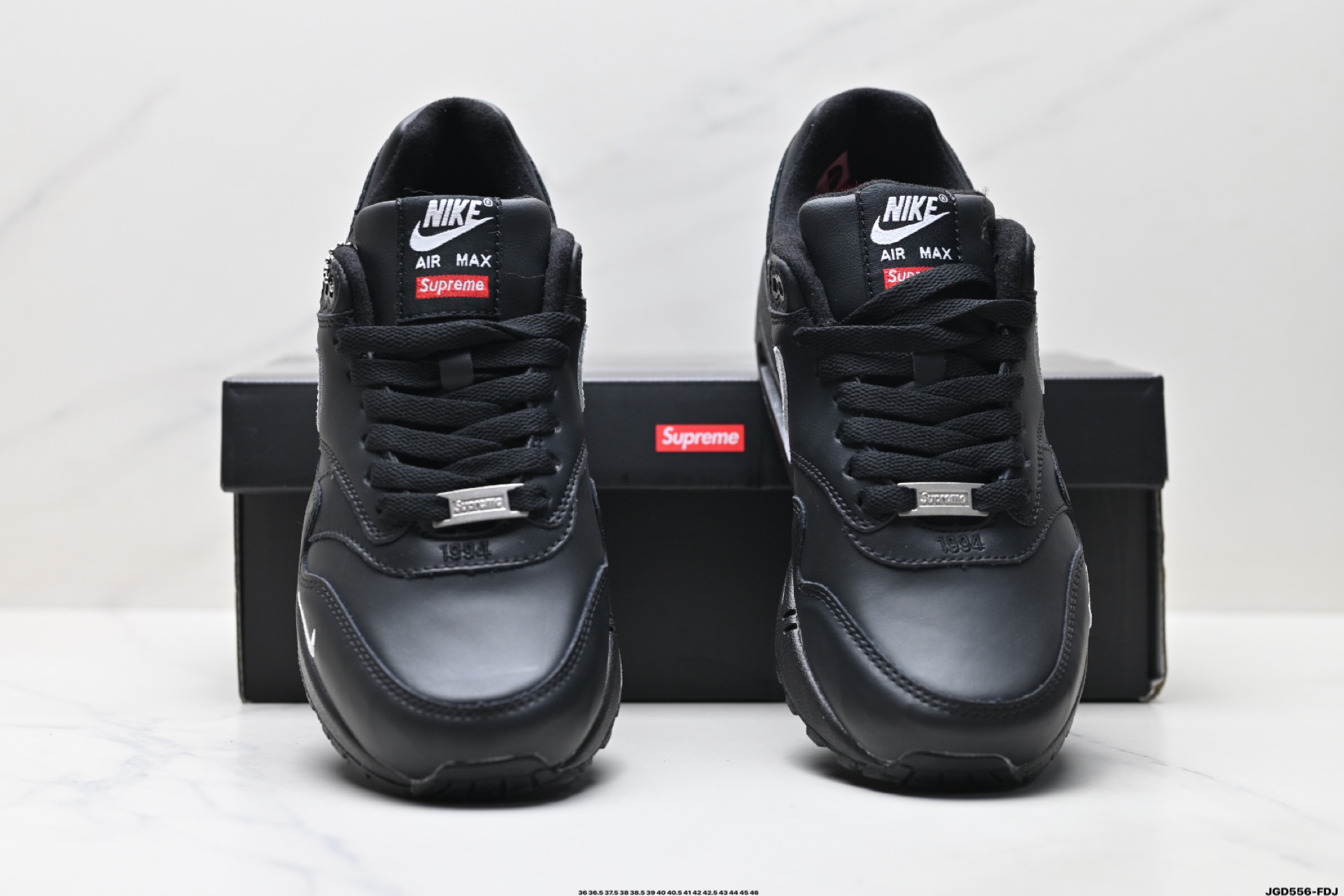 Nike Air Max 1 Black Leather Famous Edition Cushioned Sneakers 8 i1746028197538 753 0 6